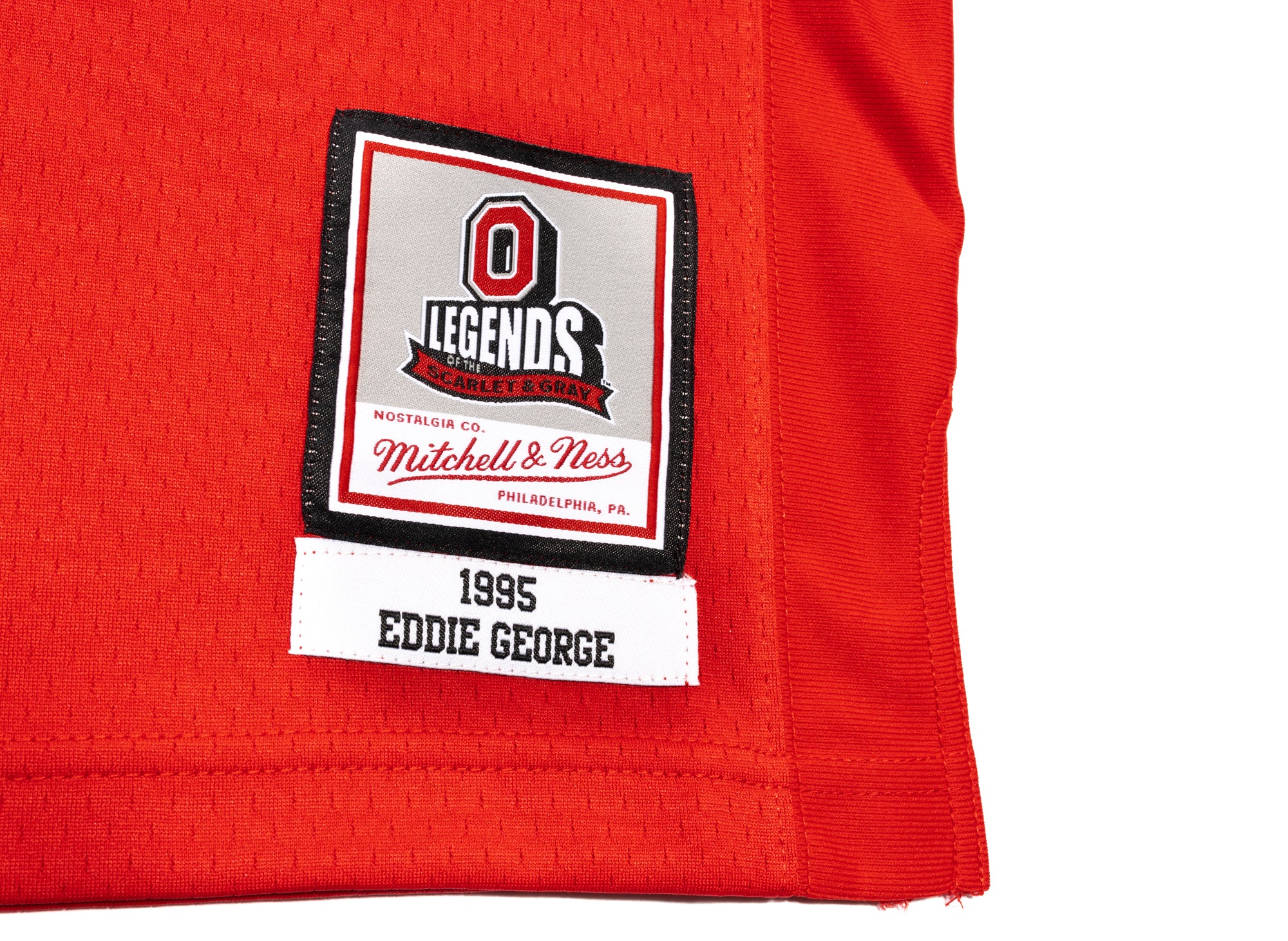 Mitchell & Ness NCAA 1995 Eddie George Ohio State Football Jersey - Image 2