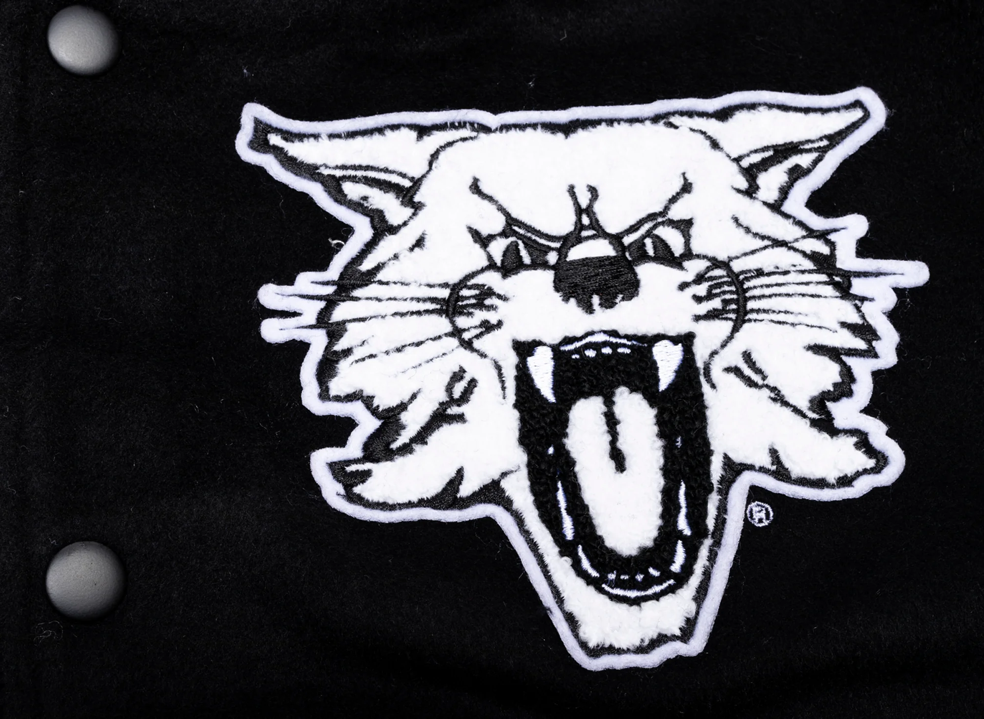 Mitchell & Ness NCAA Blackout Collection Kentucky Wildcats Varsity Jacket - Image 2