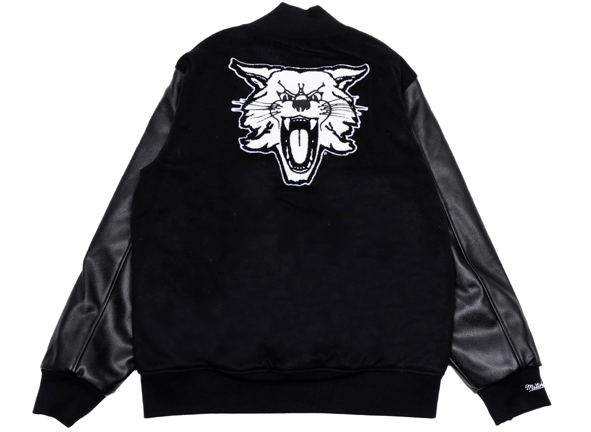 Mitchell & Ness NCAA Blackout Collection Kentucky Wildcats Varsity Jacket - Image 4