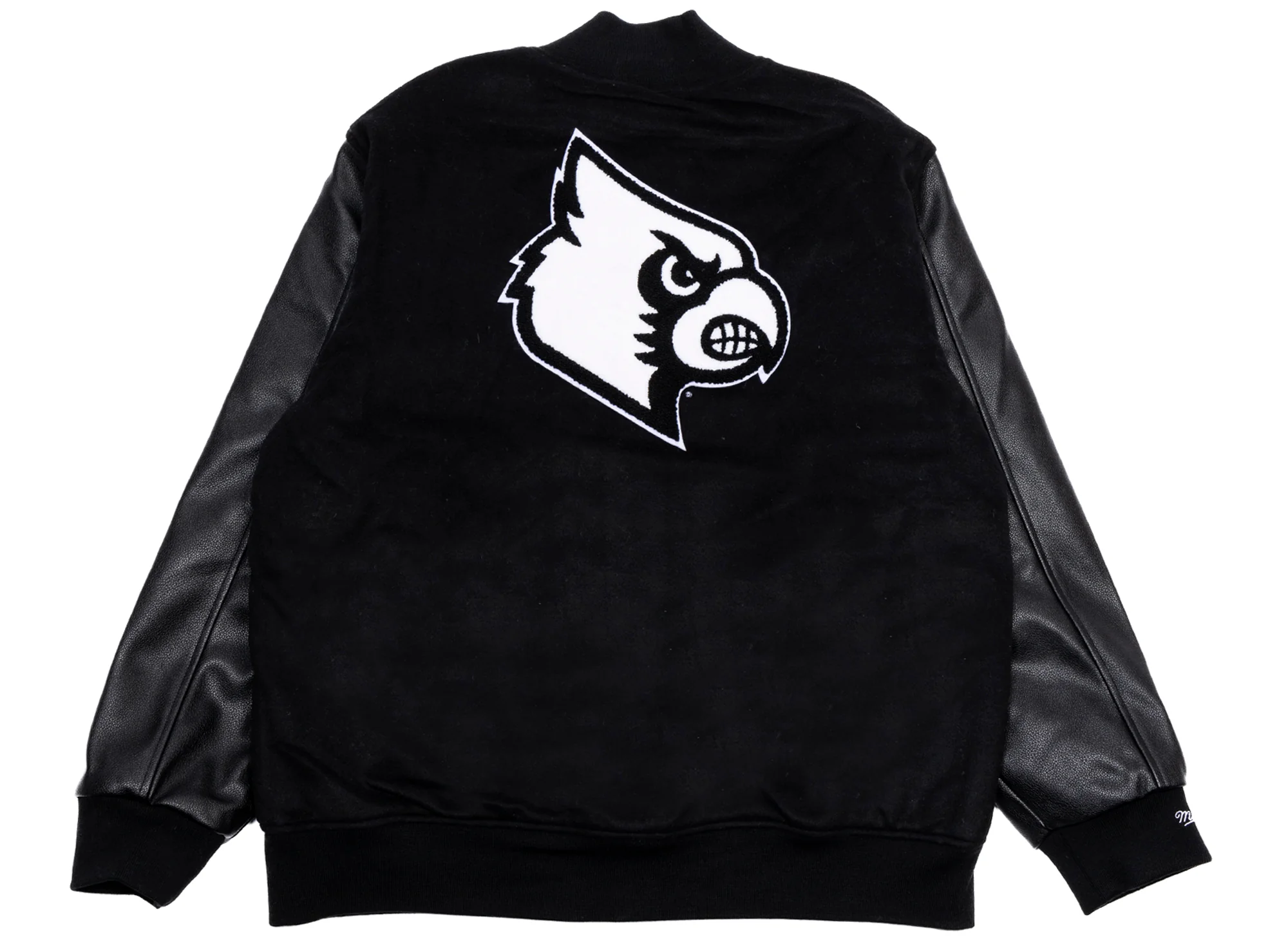 Mitchell & Ness NCAA Blackout Collection Louisville Cardinals Varsity Jacket - Image 4