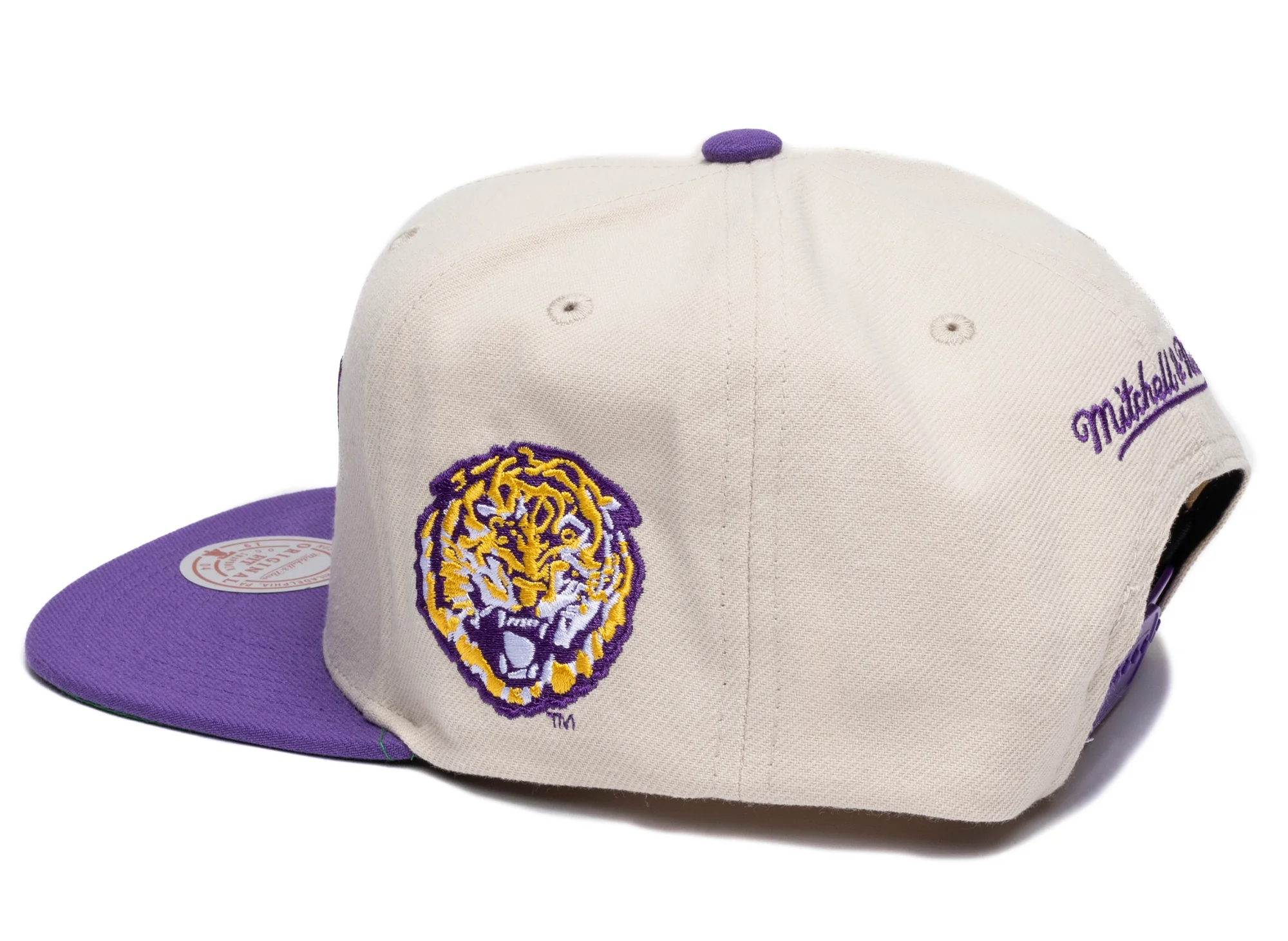 Mitchell & Ness NCAA Just Don Cream LSU Snapback - Image 2