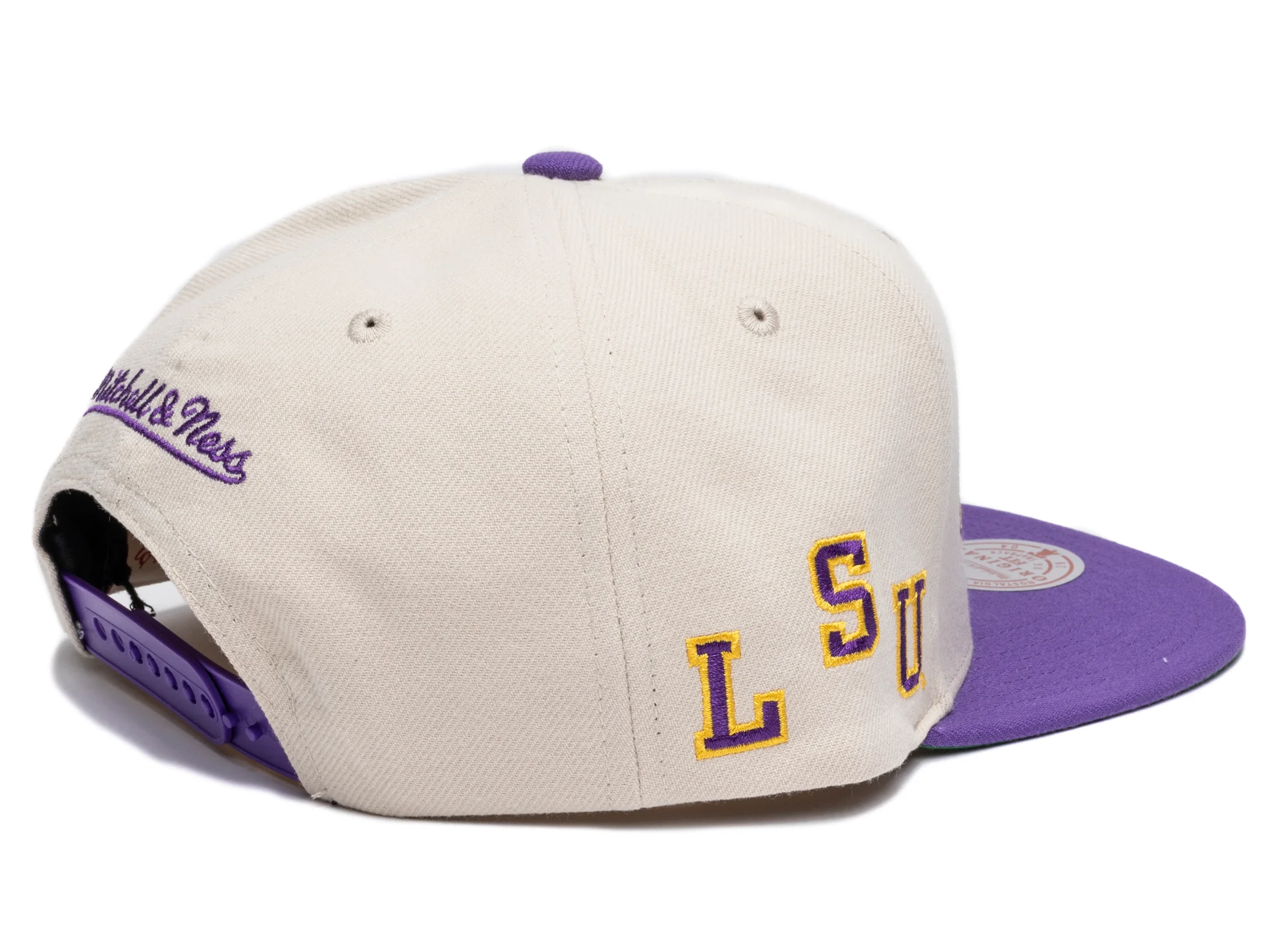 Mitchell & Ness NCAA Just Don Cream LSU Snapback - Image 3