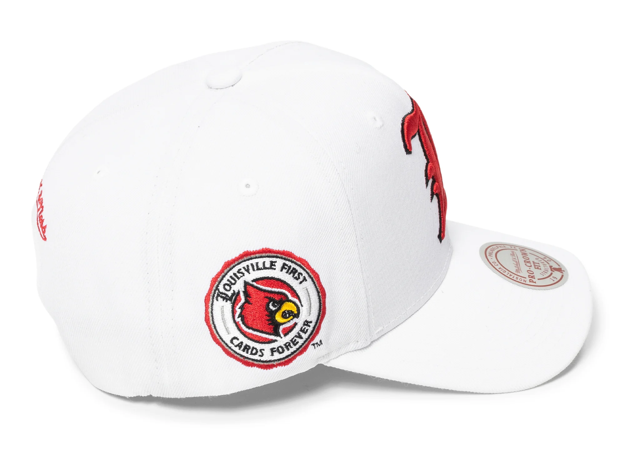 Mitchell & Ness NCAA Louisville Cardinals L Logo Pro Crown Snapback - Image 2