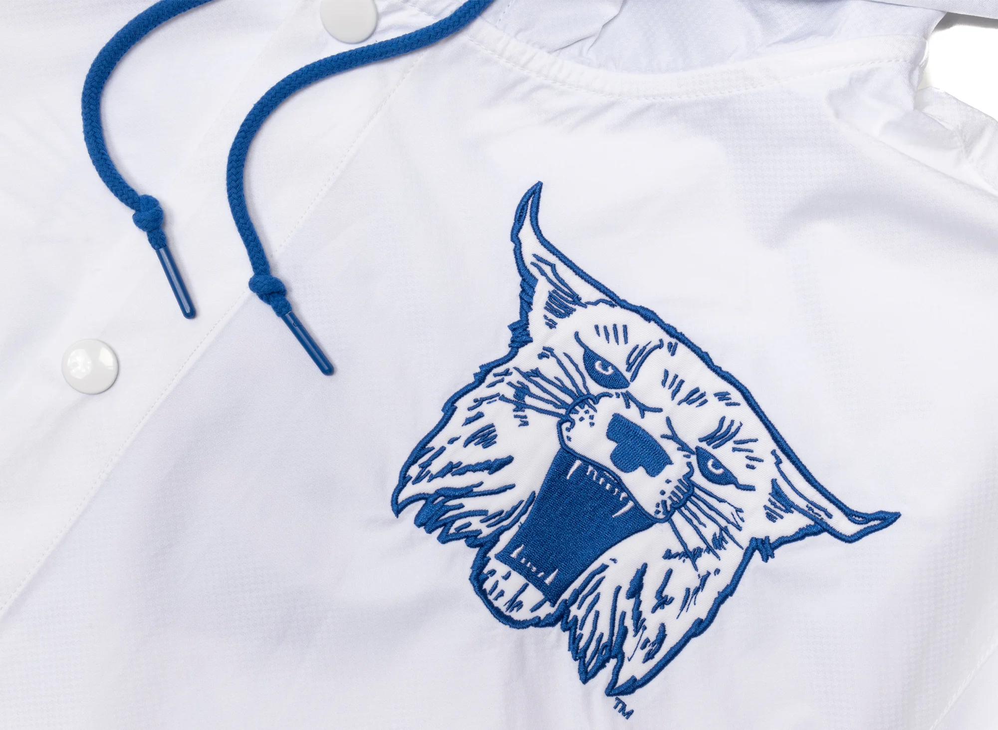Mitchell & Ness Oneness Kentucky Wildcats Vintage Logo Hooded Coaches Jacket - Image 3