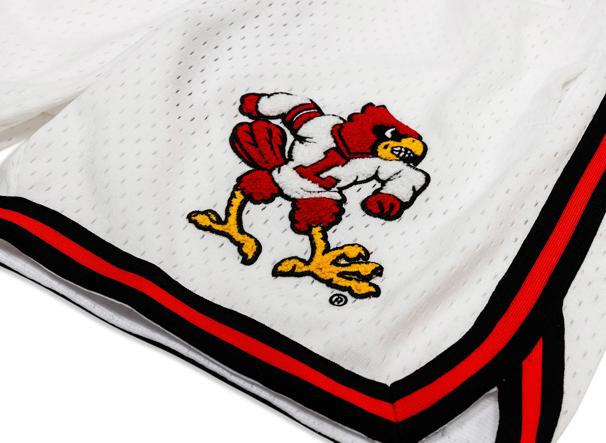 Mitchell & Ness Oneness Louisville Cardinals Game Day Shorts in White - Image 2