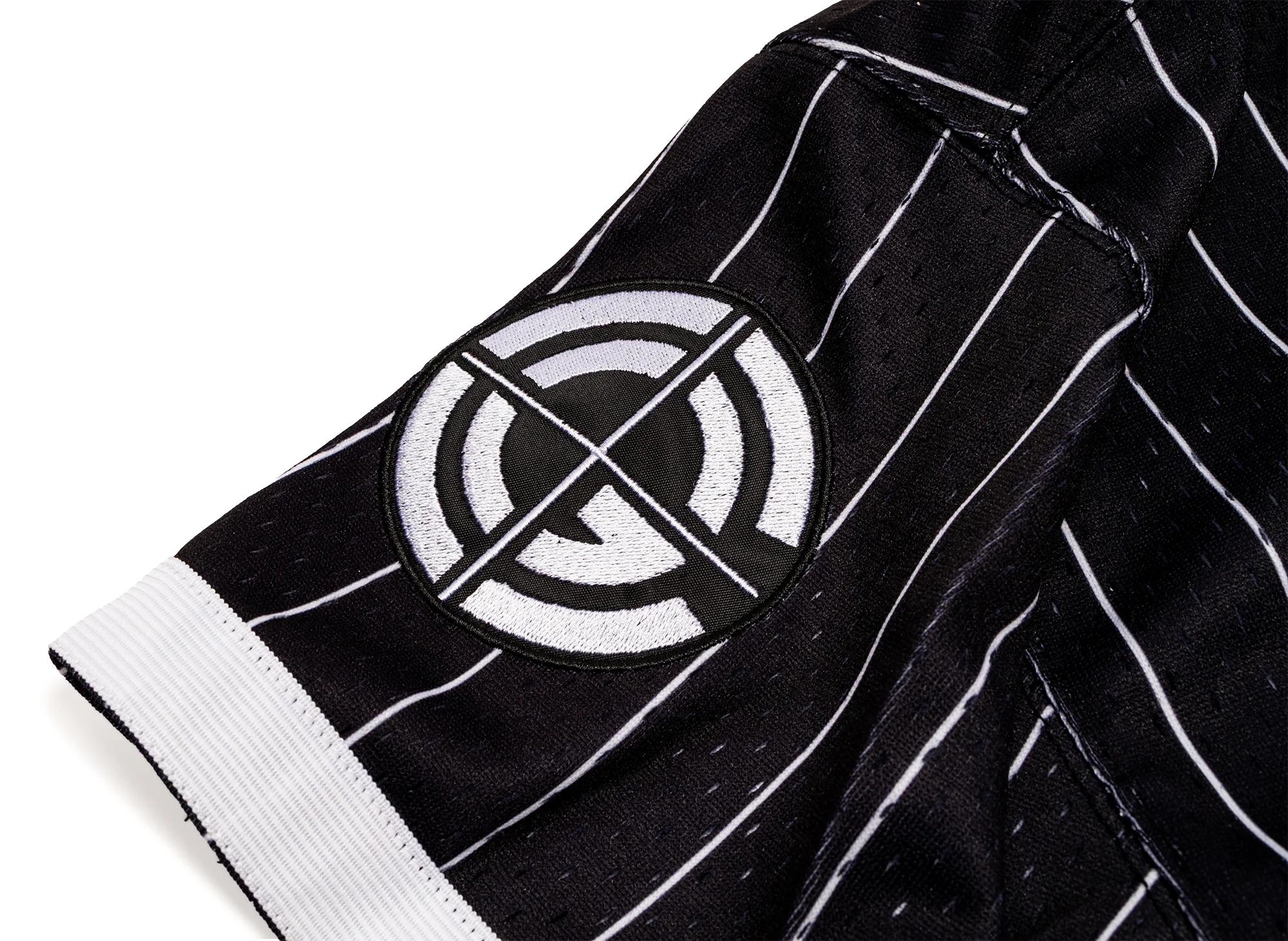 Mitchell & Ness WWE John Cena Final Seconds Striped Mesh Jersey in Black - Image 6