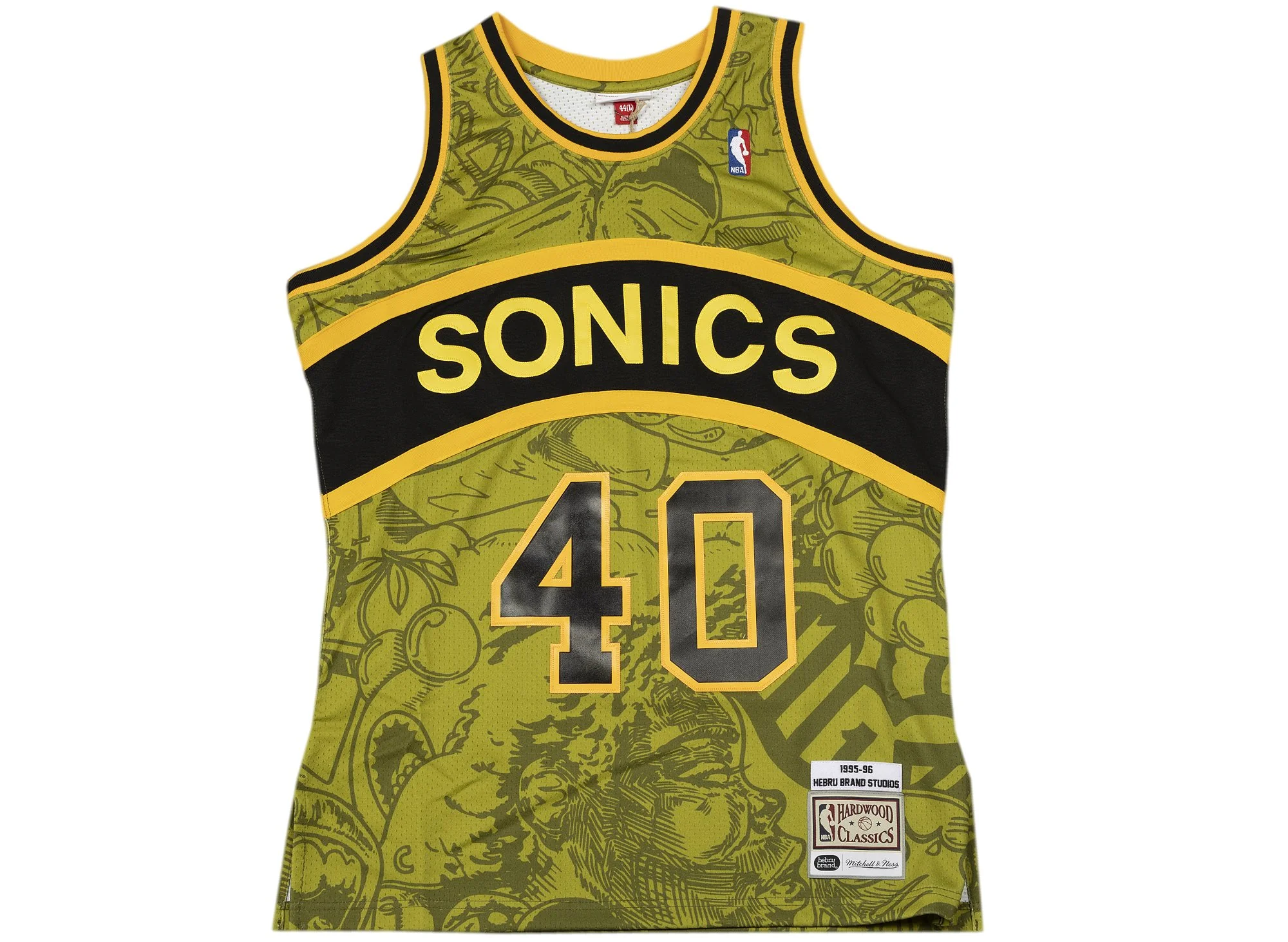 Mitchell & Ness x Hebru Brantley NBA Seattle Supersonics Jersey