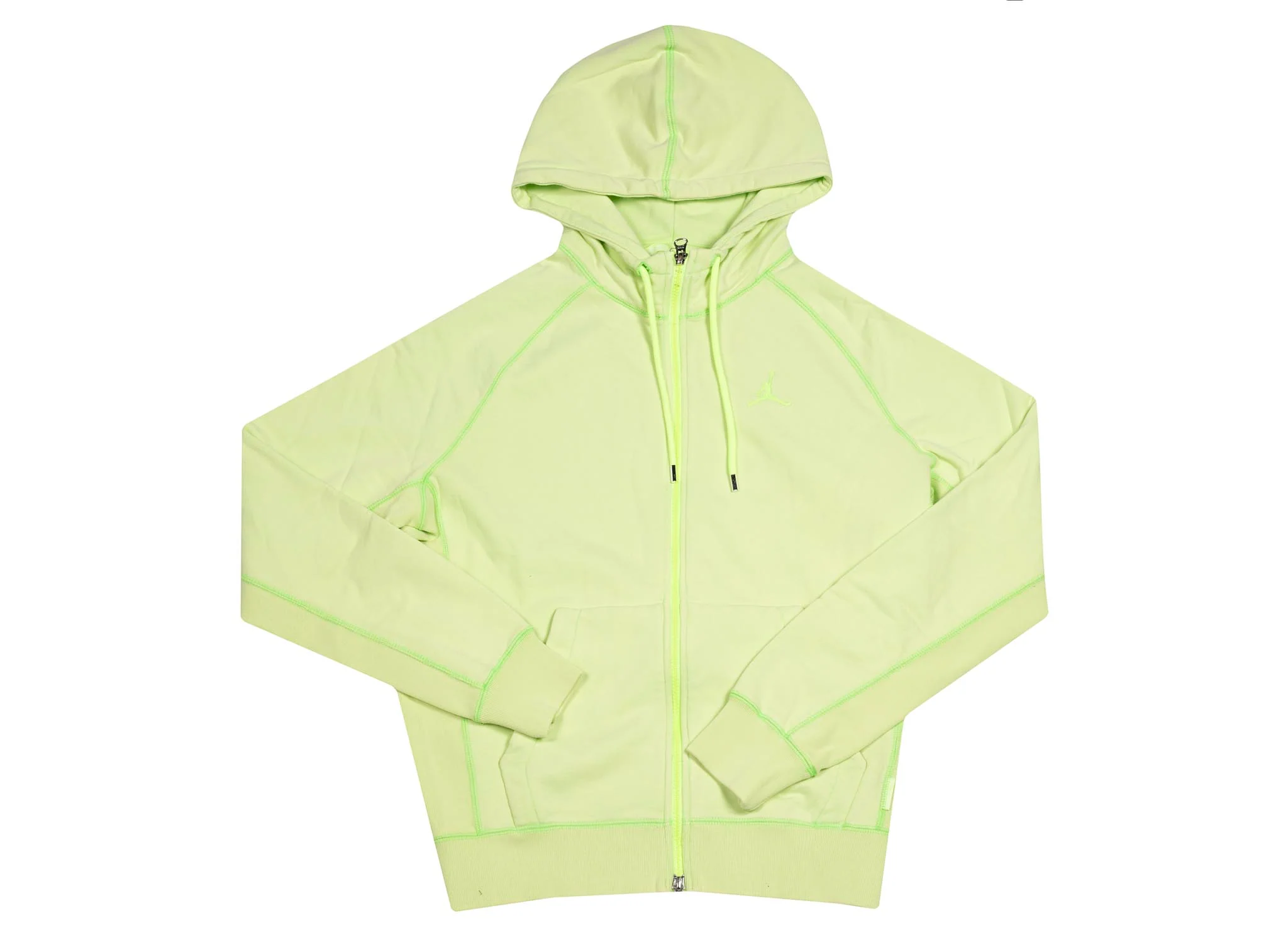 MJ Washed Wings Fleece Full Zip Hoodie 'Ghost Green'
