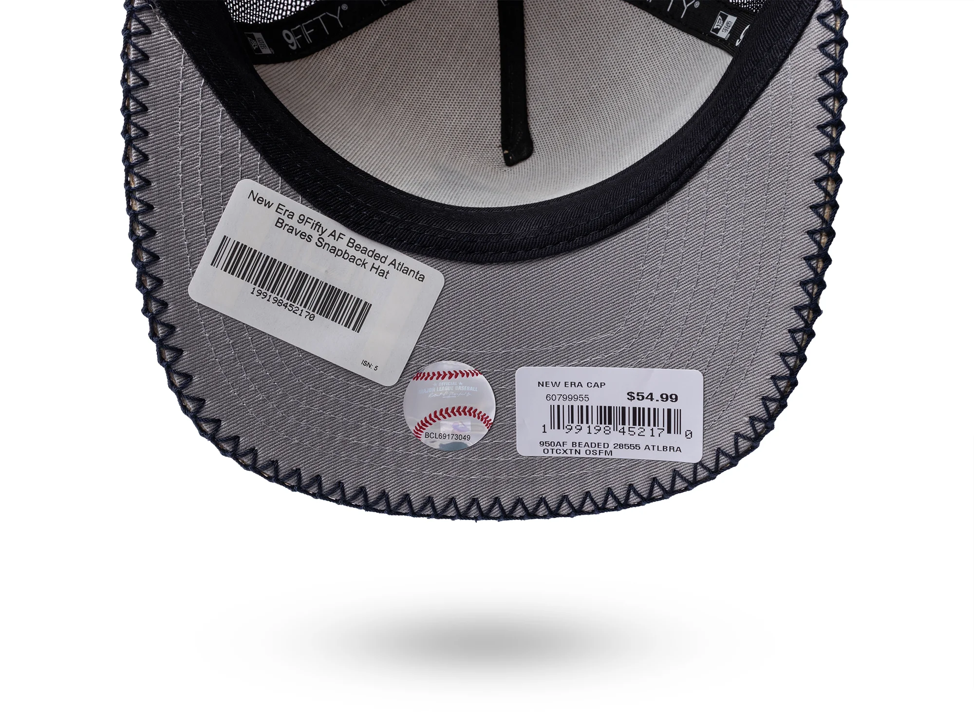 New Era 9Fifty AF Beaded Atlanta Braves Snapback Hat - Image 4