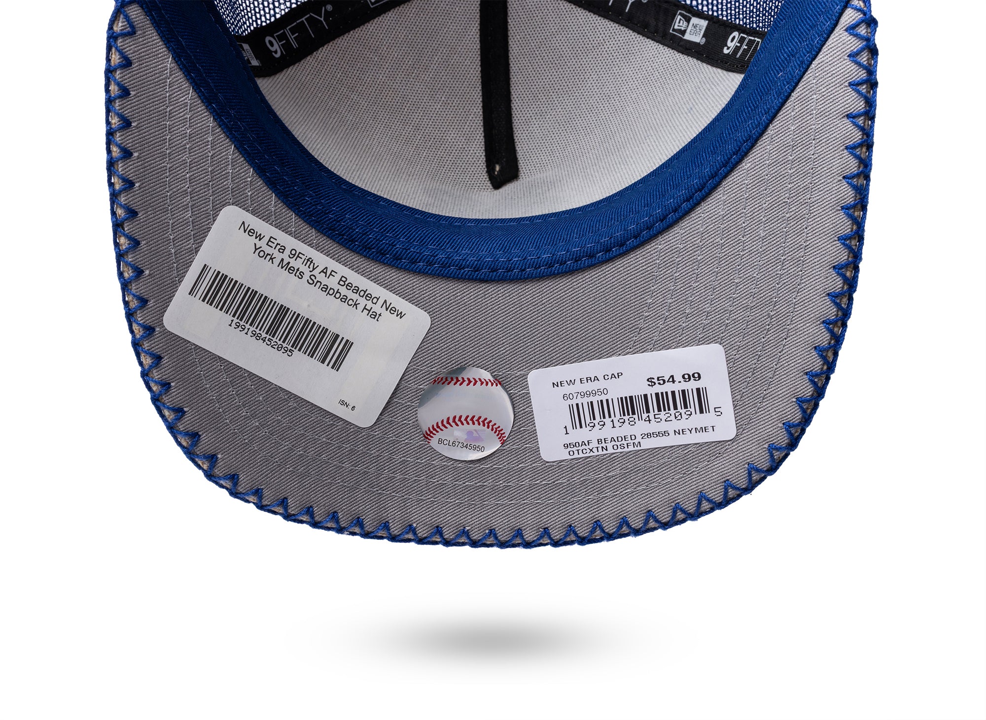 New Era 9Fifty AF Beaded New York Mets Snapback Hat - Image 4