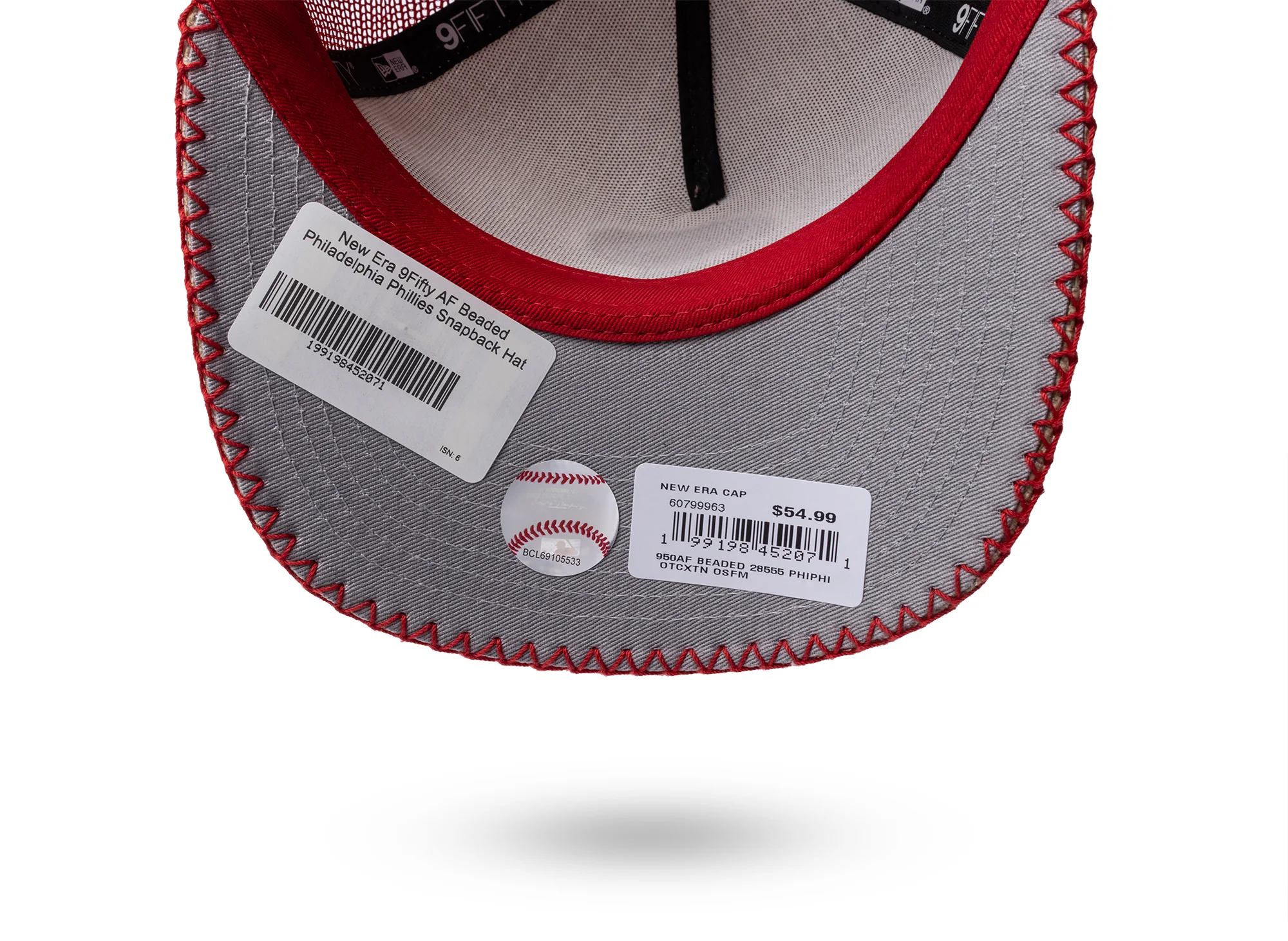 New Era 9Fifty AF Beaded Philadelphia Phillies Snapback Hat - Image 4