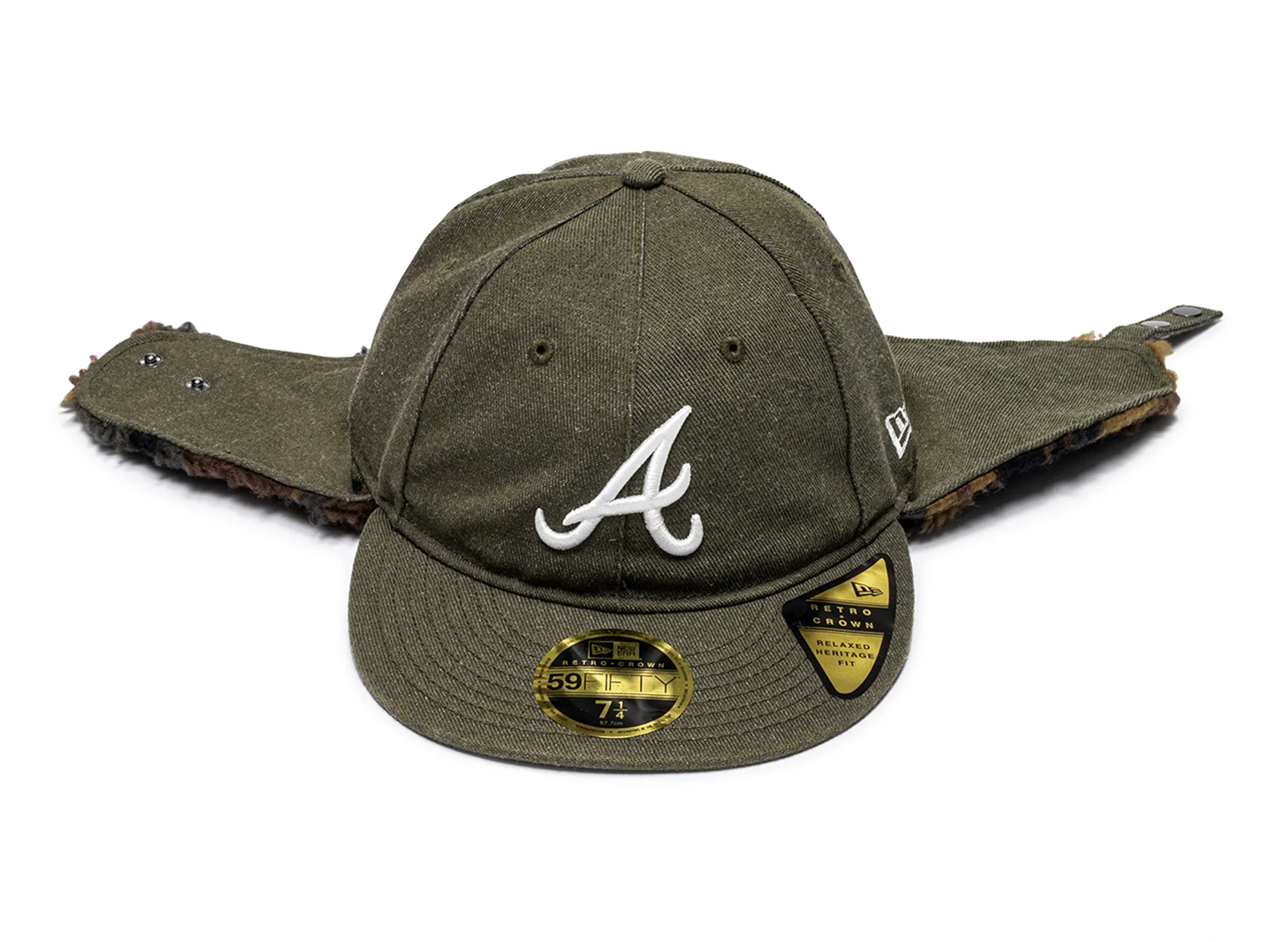 New Era Camo Dog Ear Atlanta Braves Fitted Hat - Image 2