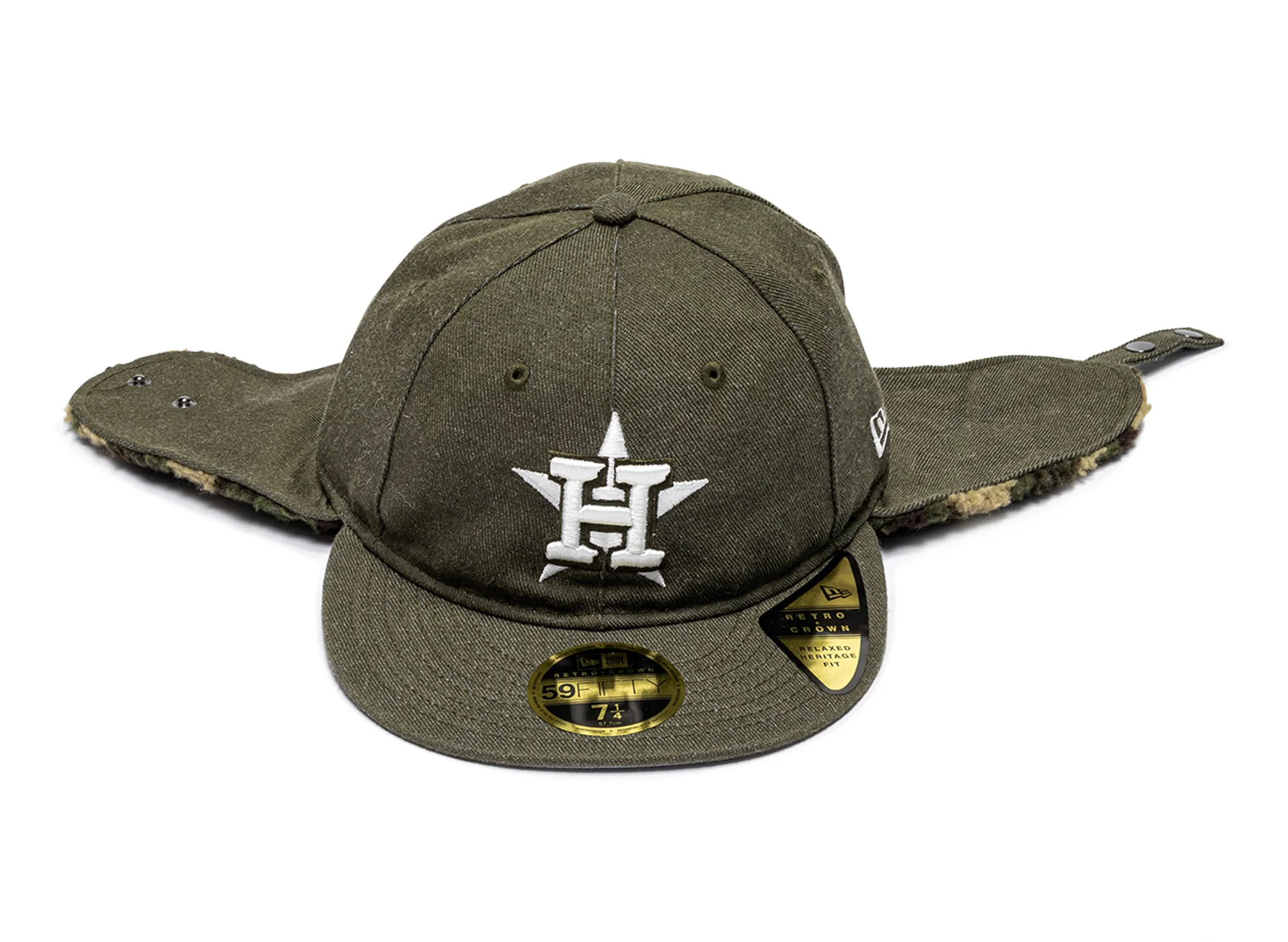 New Era Camo Dog Ear Houston Astros Fitted Hat - Image 2
