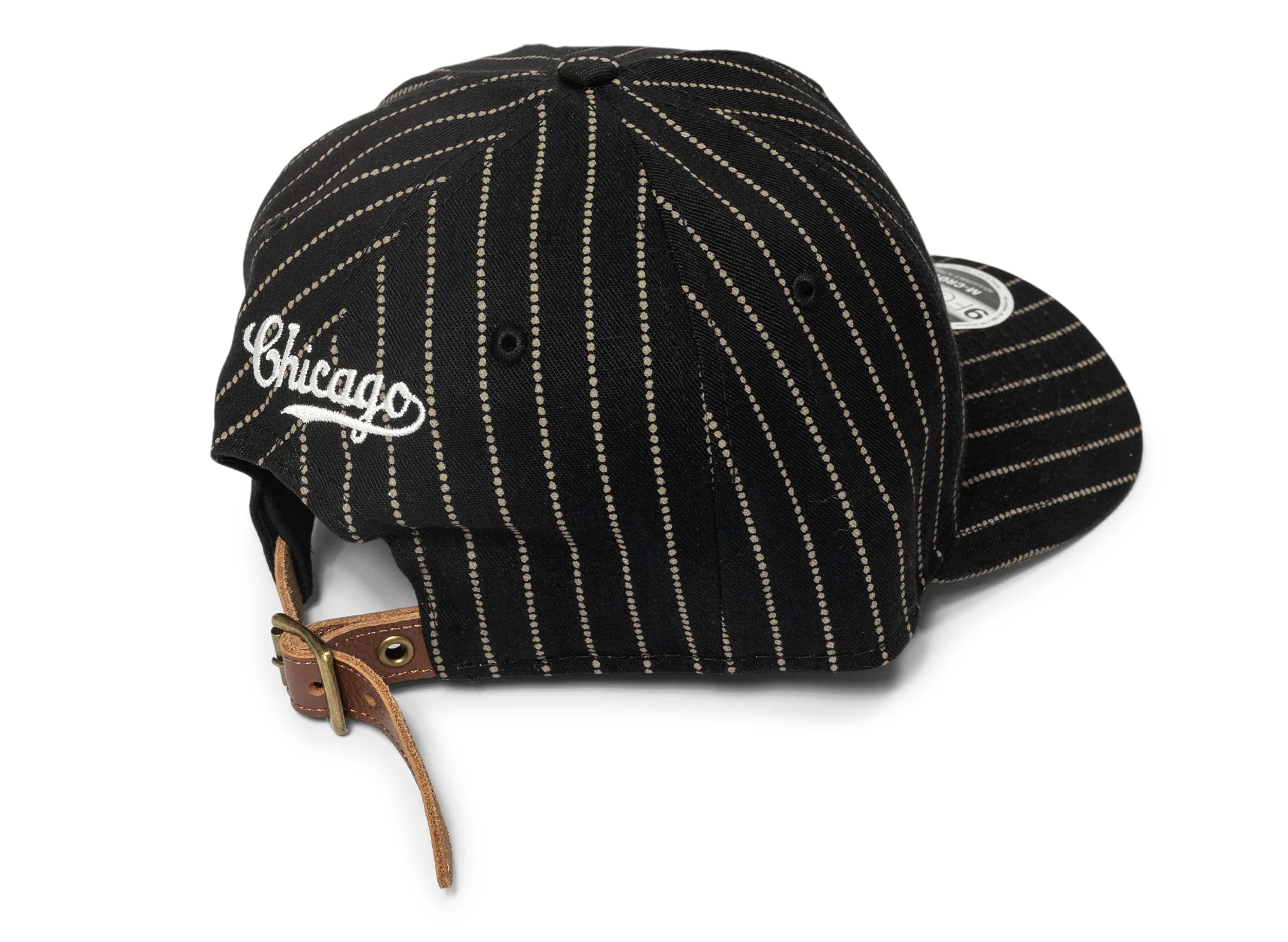 New Era Dotted Pinstripe Chicago Cubs Strapback Hat - Image 2