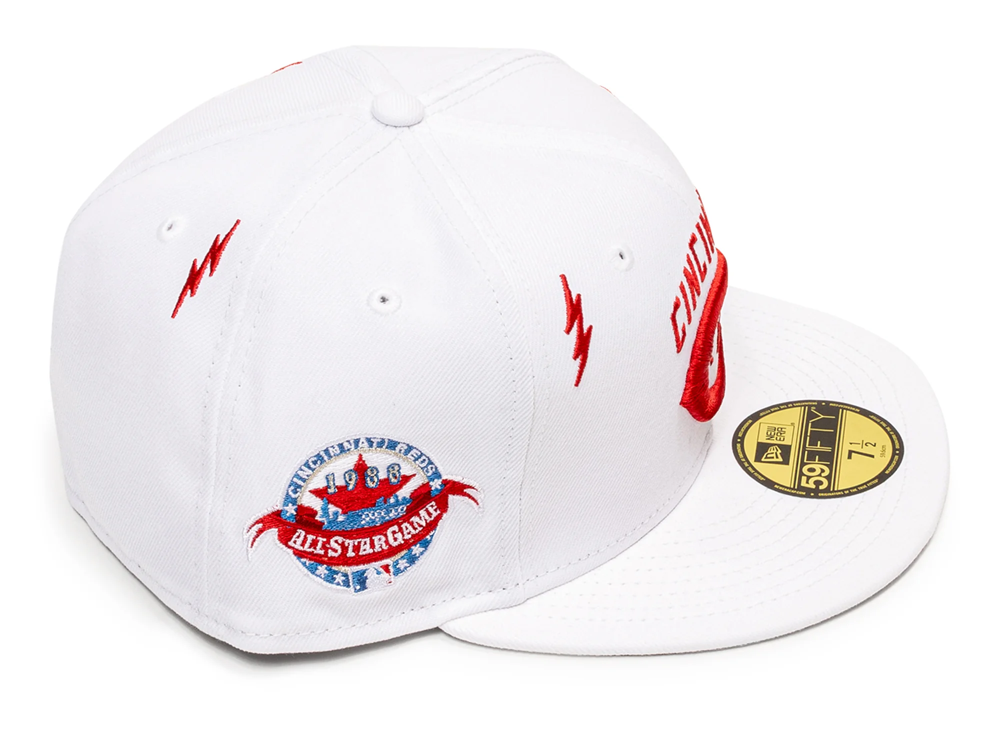 New Era Diet Start Monday 5950 Lightning Bolts Cincinnati Reds Fitted Hat - Image 2