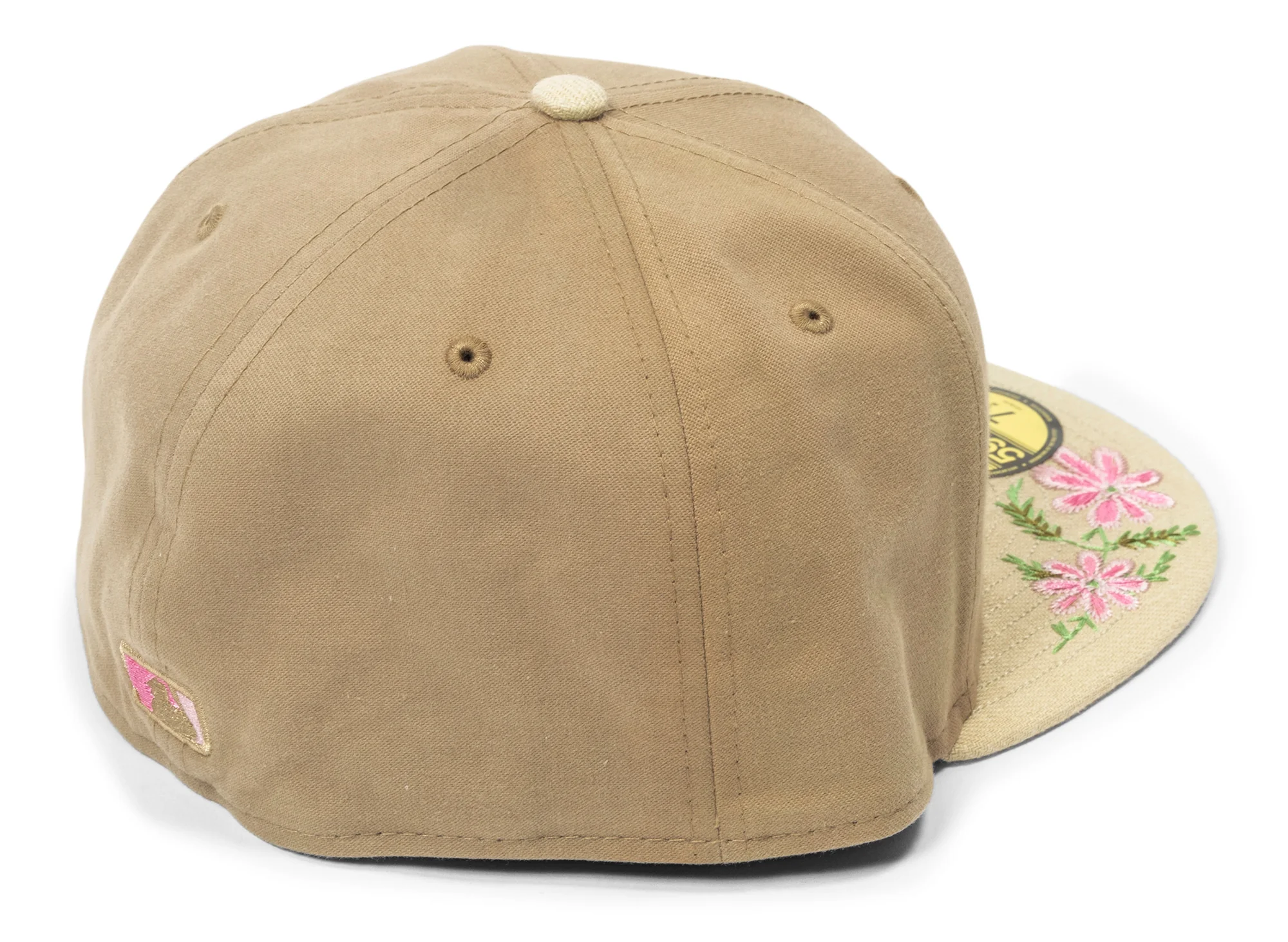 New Era Hand Stitched Floral Oakland Athletics Fitted Hat - Image 2