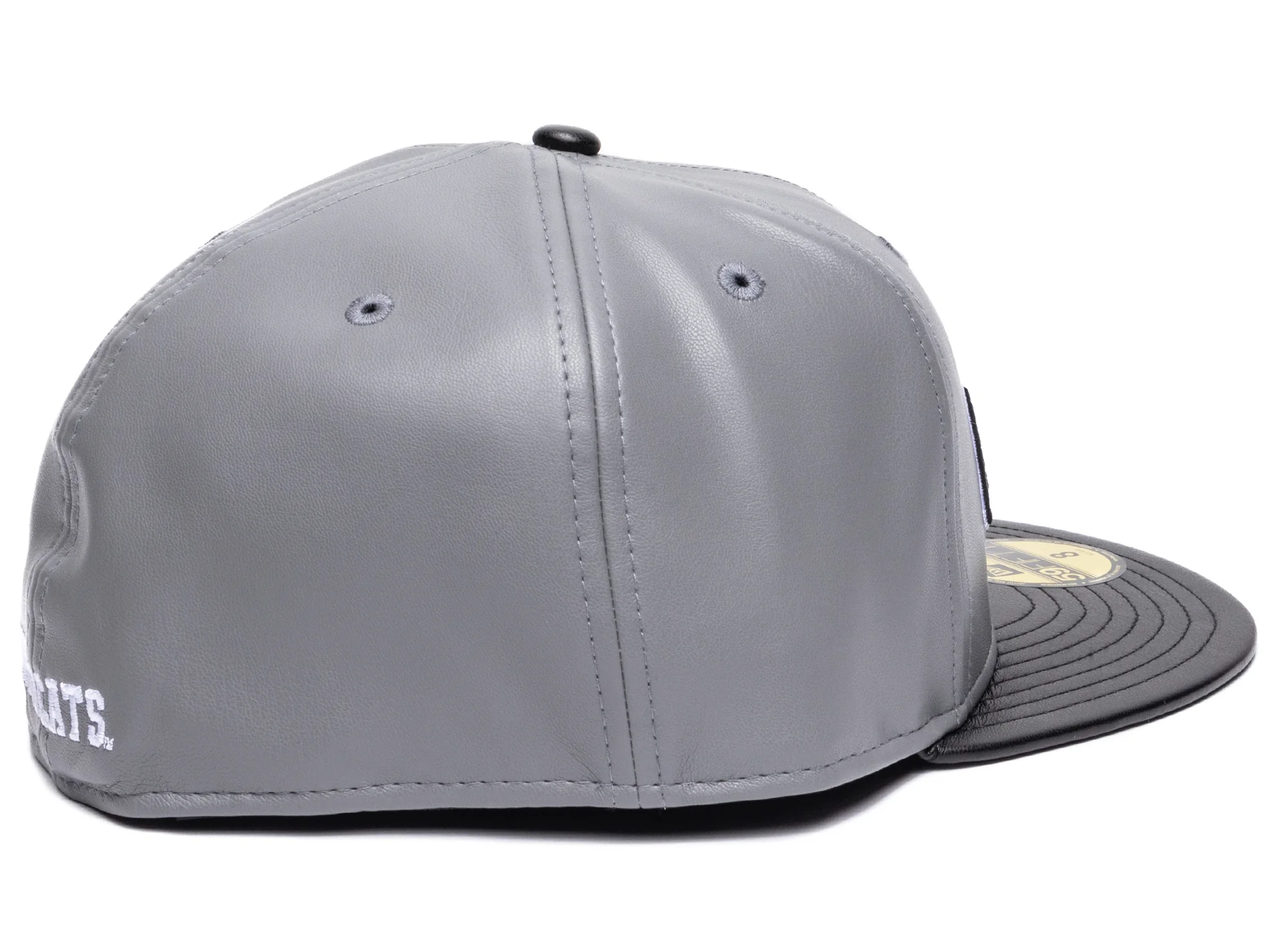 New Era Kentucky Wildcats 59FIFTY Leather Fitted Hat in Grey - Image 2