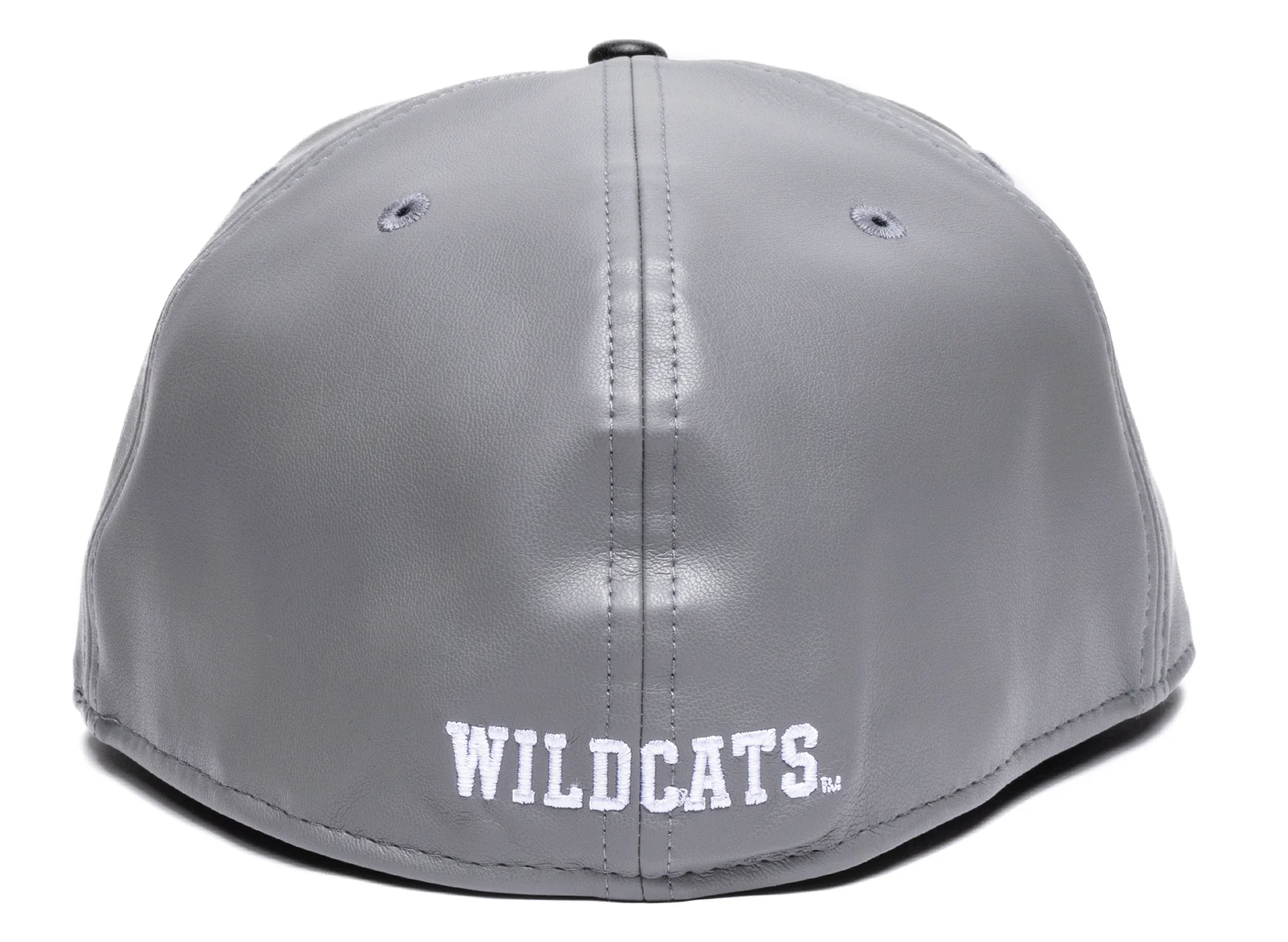 New Era Kentucky Wildcats 59FIFTY Leather Fitted Hat in Grey - Image 3