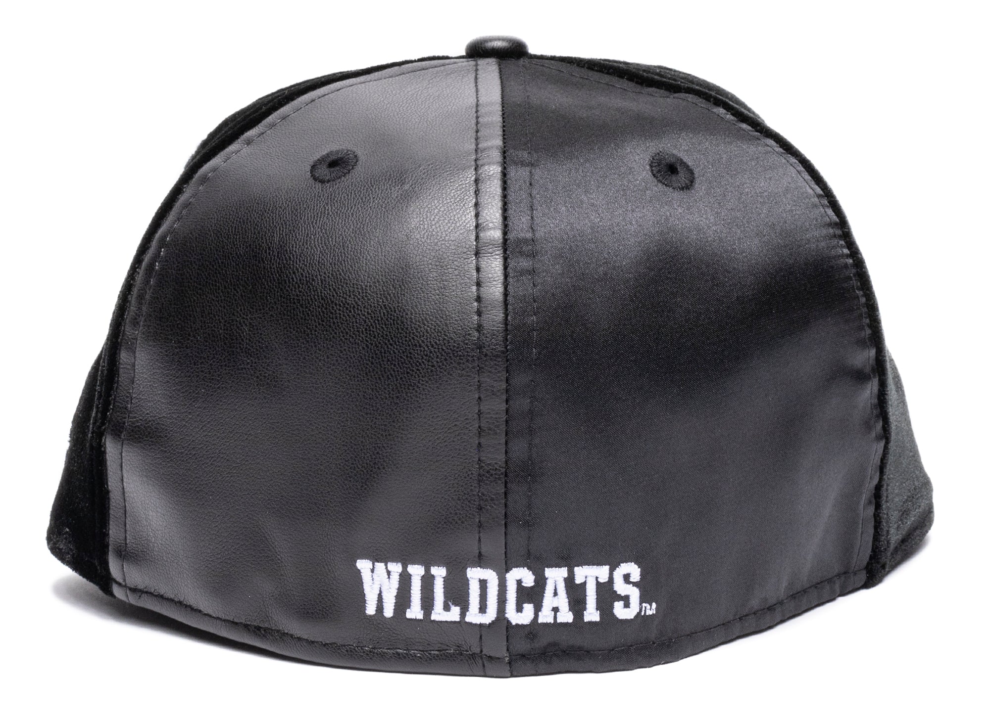 New Era Kentucky Wildcats 59FIFTY Suede/Leather Fitted Hat in Black - Image 3