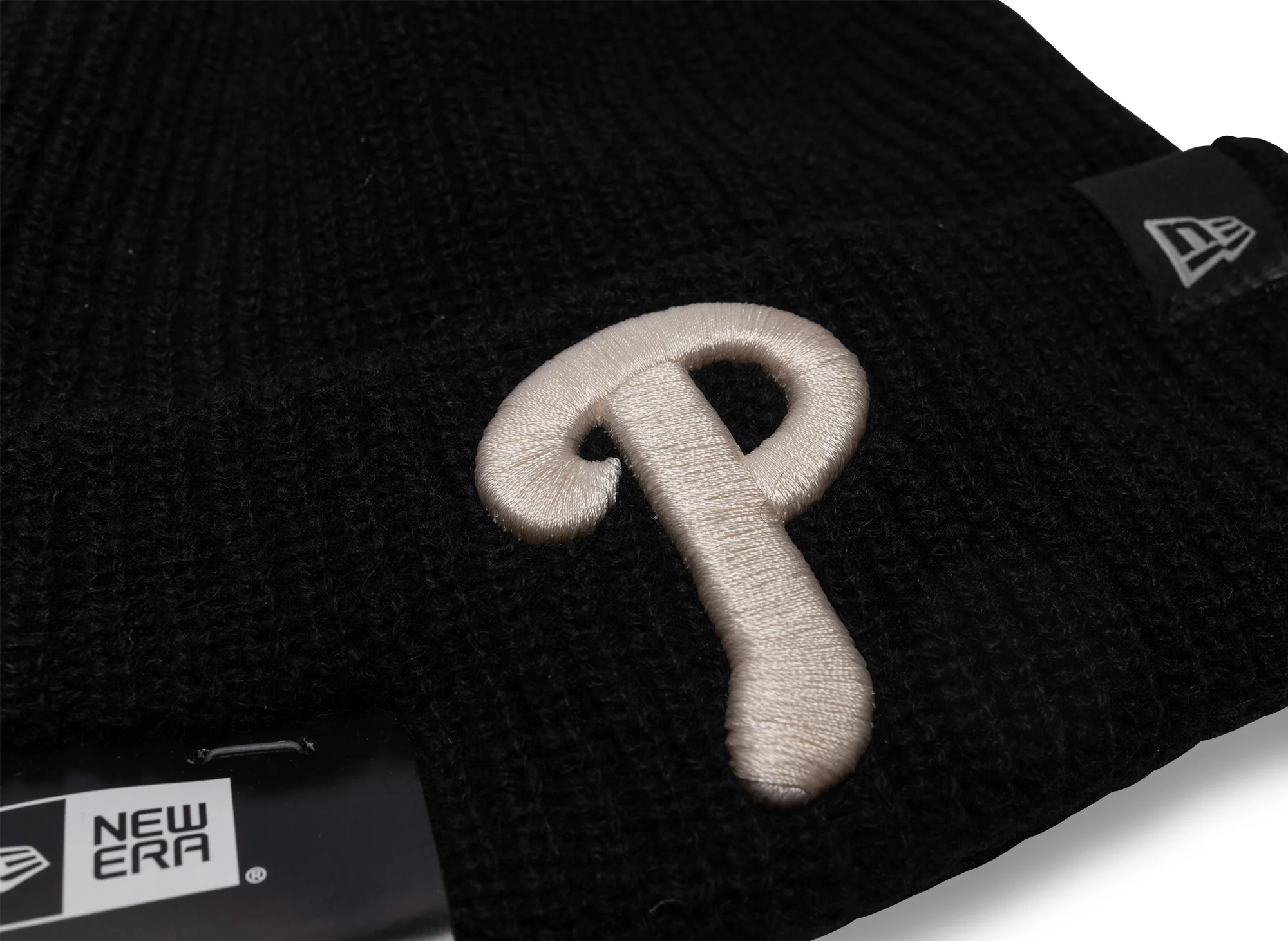 New Era MLB Black Cashmere Knit Philadelphia Phillies Beanie - Image 2