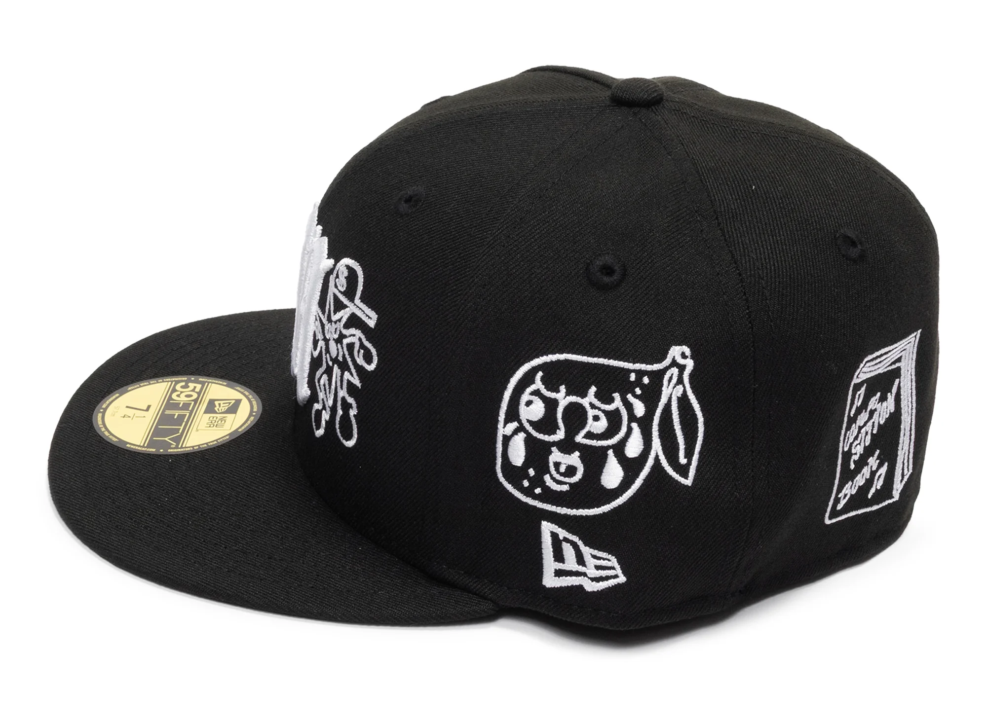 New Era Mora 59Fifty Fitted Hat in Black and Peach - Image 2