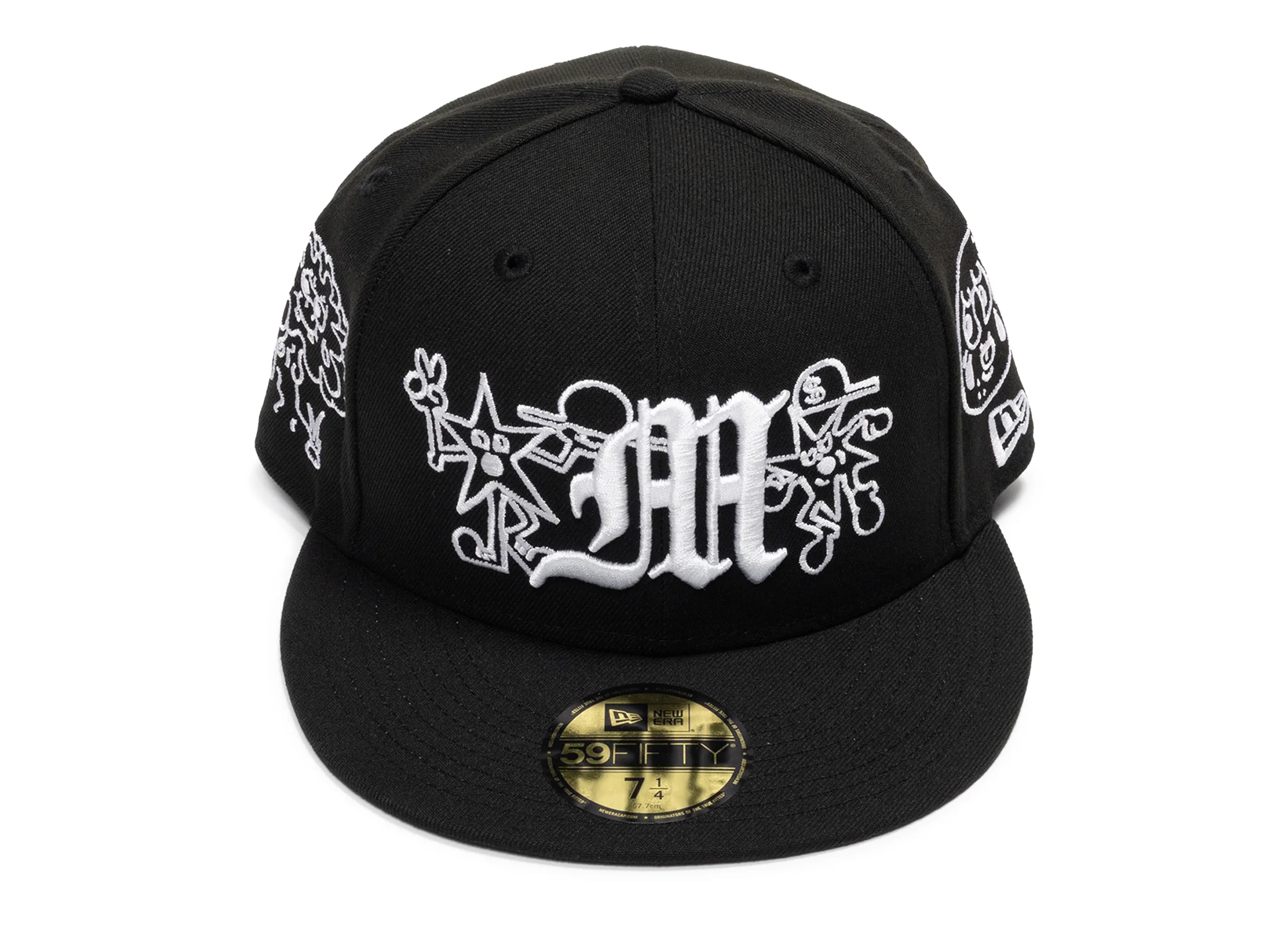 New Era Mora 59Fifty Fitted Hat in Black and White
