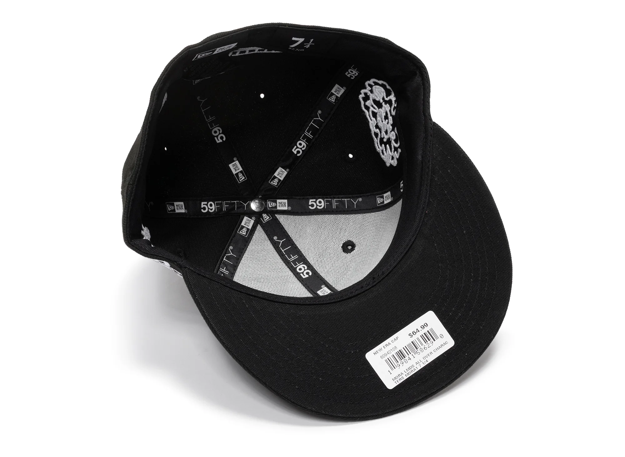 New Era Mora 59Fifty Fitted Hat in Black and White - Image 4