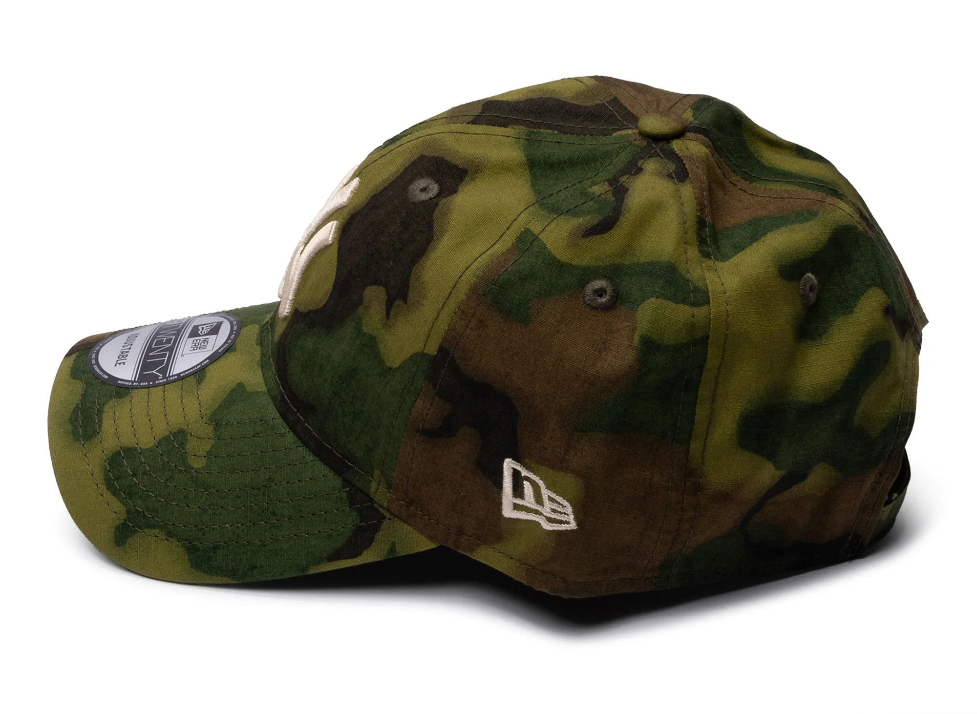 New Era Ripstop Camo 9Twenty New York Yankees Strapback Hat - Image 2