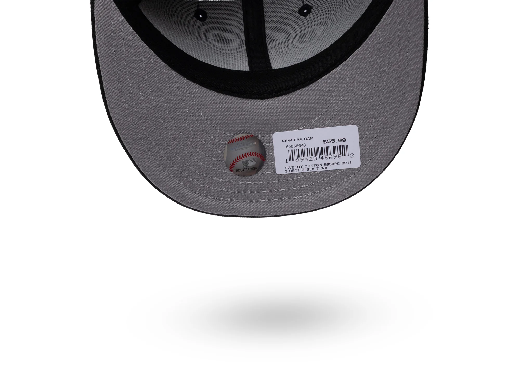 New Era Tweedy Cotton 59Fifty PC Los Angeles Dodgers Fitted Hat in Black - Image 4