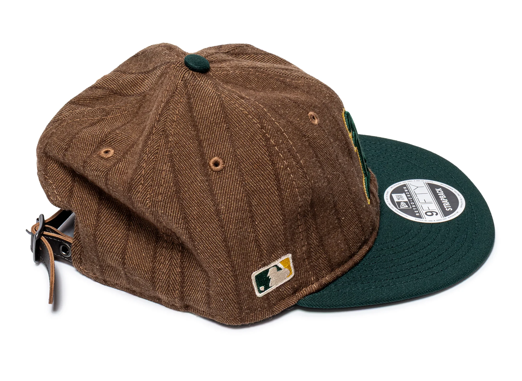 New Era Wool Pinstripe 950RC Oakland Athletics Snapback Hat - Image 2
