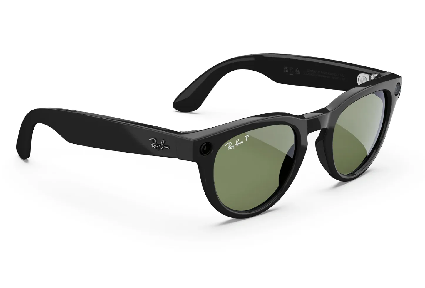 Ray-Ban Meta Headliner (Gen 2) Sunglasses in Shiny Black w/ G15 Green Lenses - Image 2