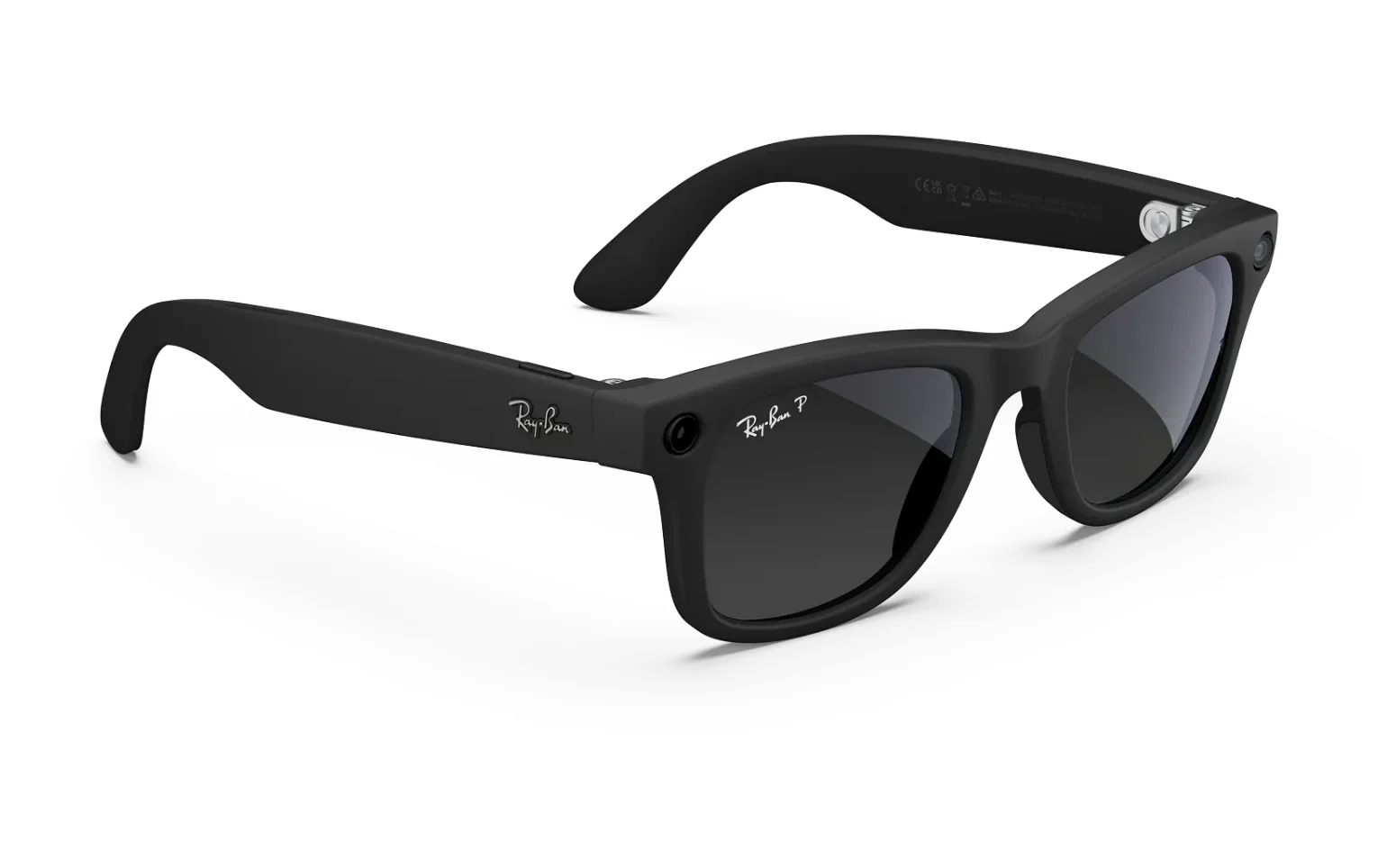 Ray-Ban Meta Wayfarer (Gen 2) Sunglasses in Matte Black w/ Polar Gradient Graphite Lenses - Image 2