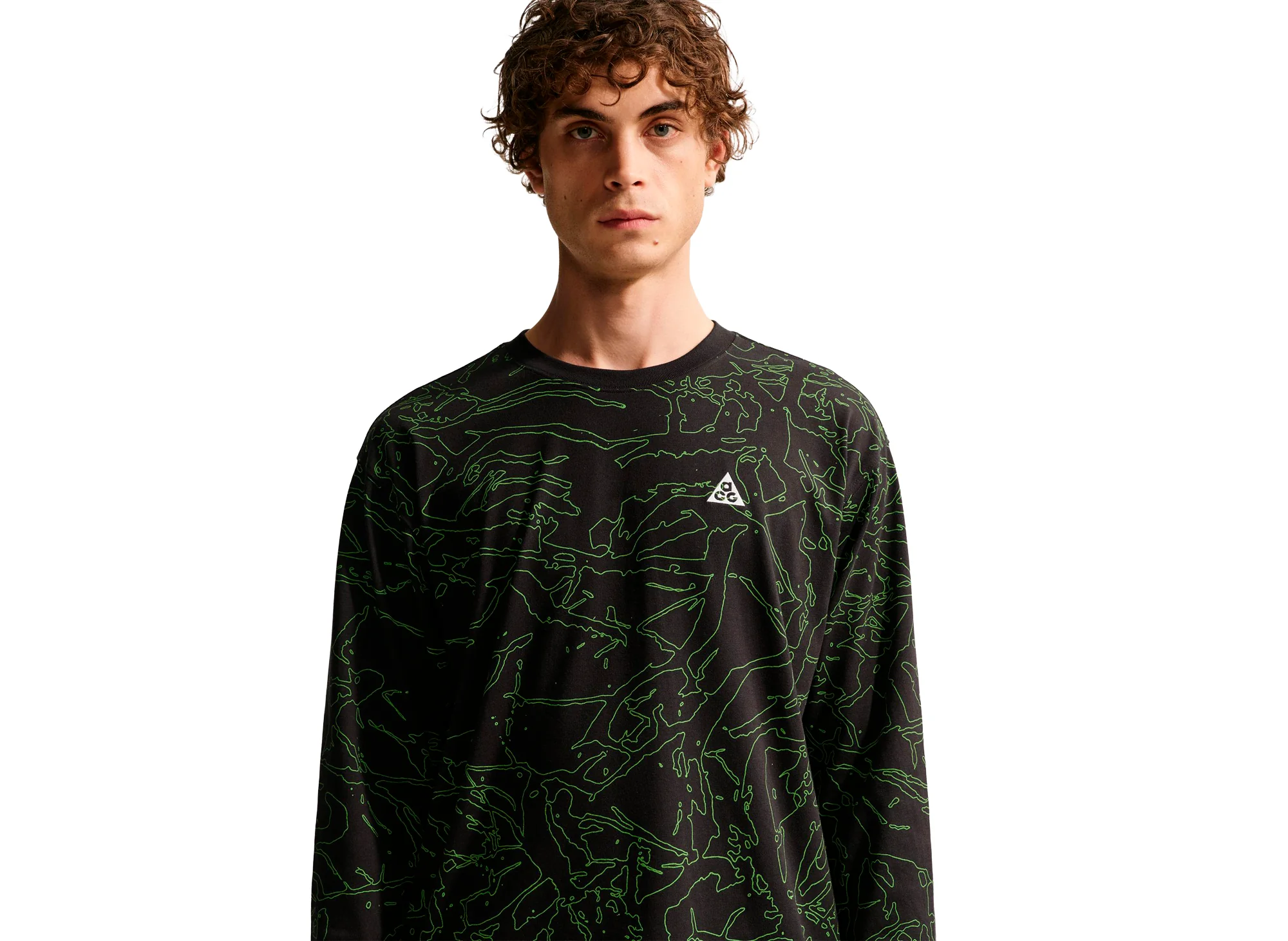 Nike ACG "Cave" Long Sleeve T-Shirt in Black - Image 3