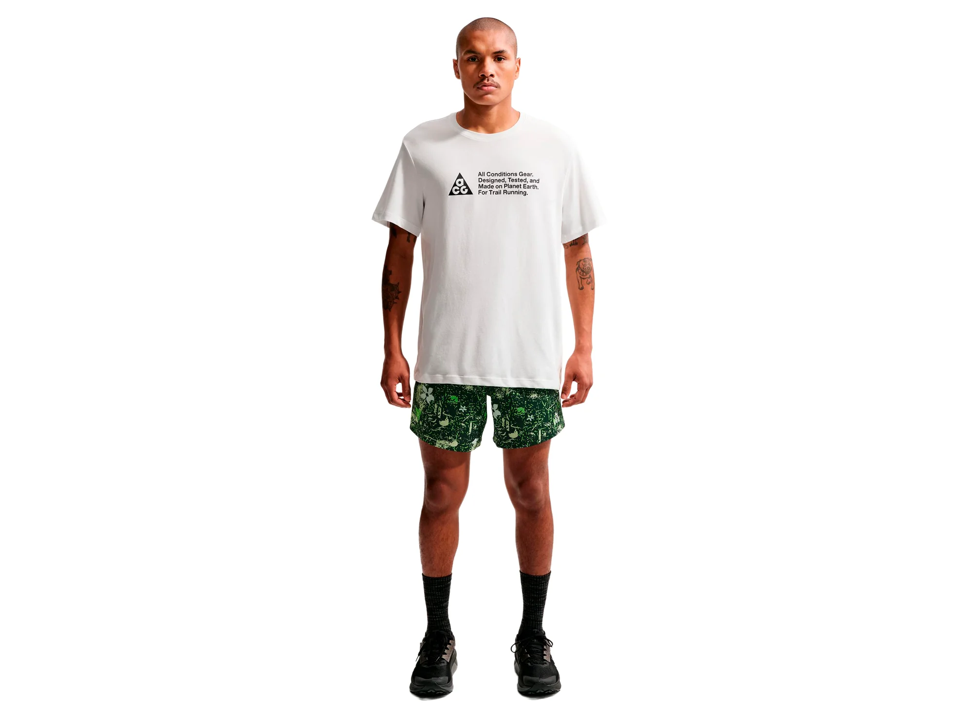 Nike ACG "Second Sunrise" Dri-FIT Trail Running Shorts in Mean Green