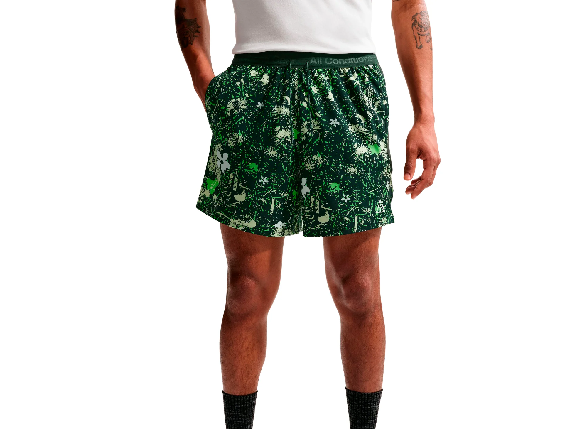 Nike ACG "Second Sunrise" Dri-FIT Trail Running Shorts in Mean Green - Image 3