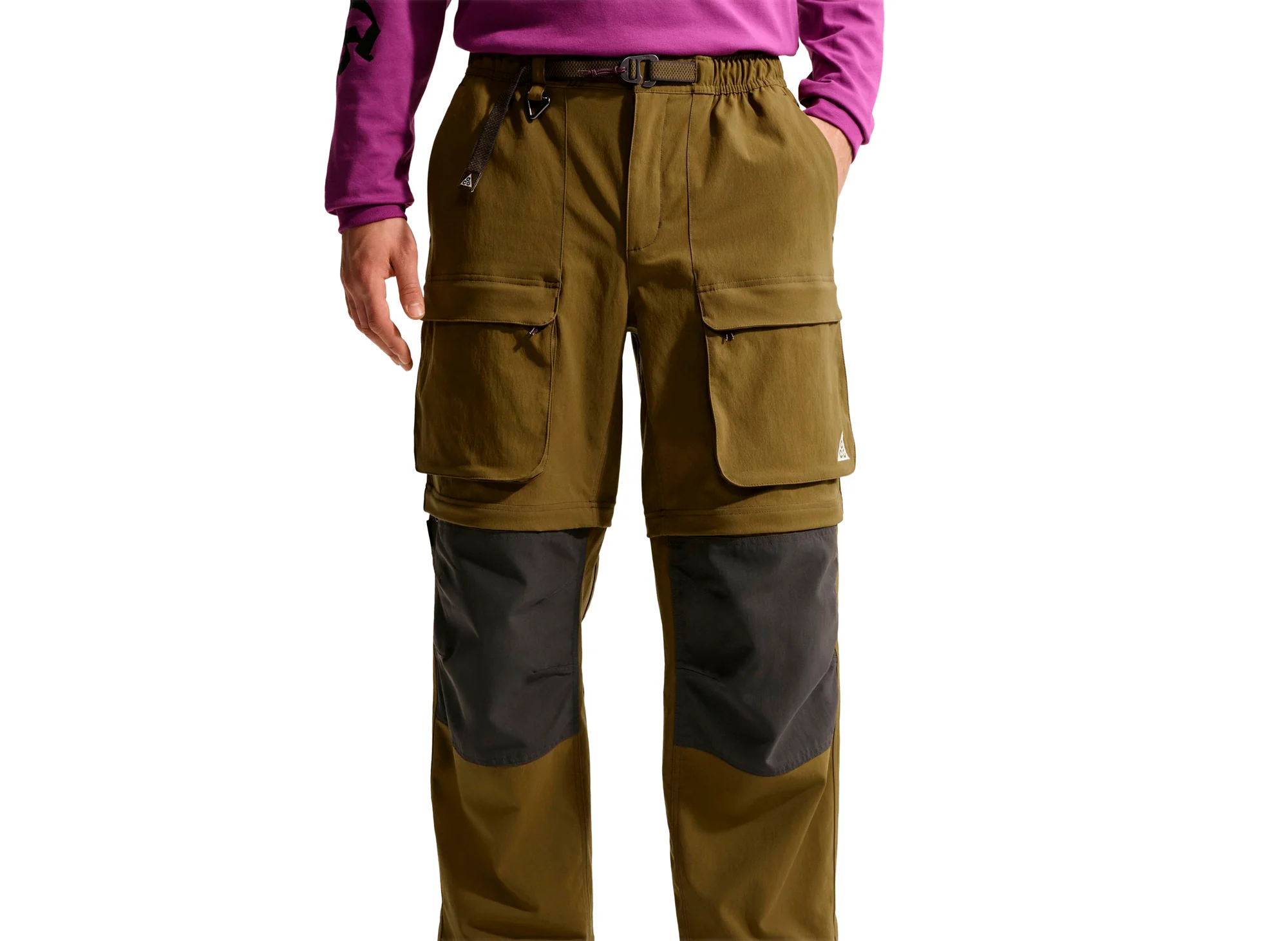 Nike ACG "Smith Summit" Zip Cargo Pants in Olive Flak - Image 3