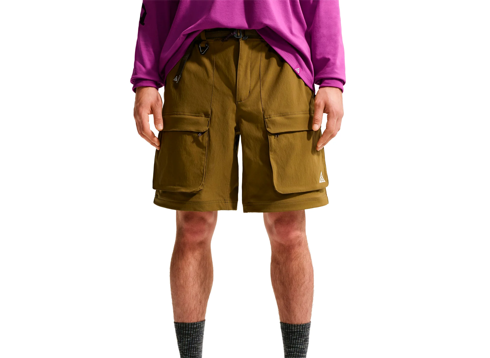 Nike ACG "Smith Summit" Zip Cargo Pants in Olive Flak - Image 4