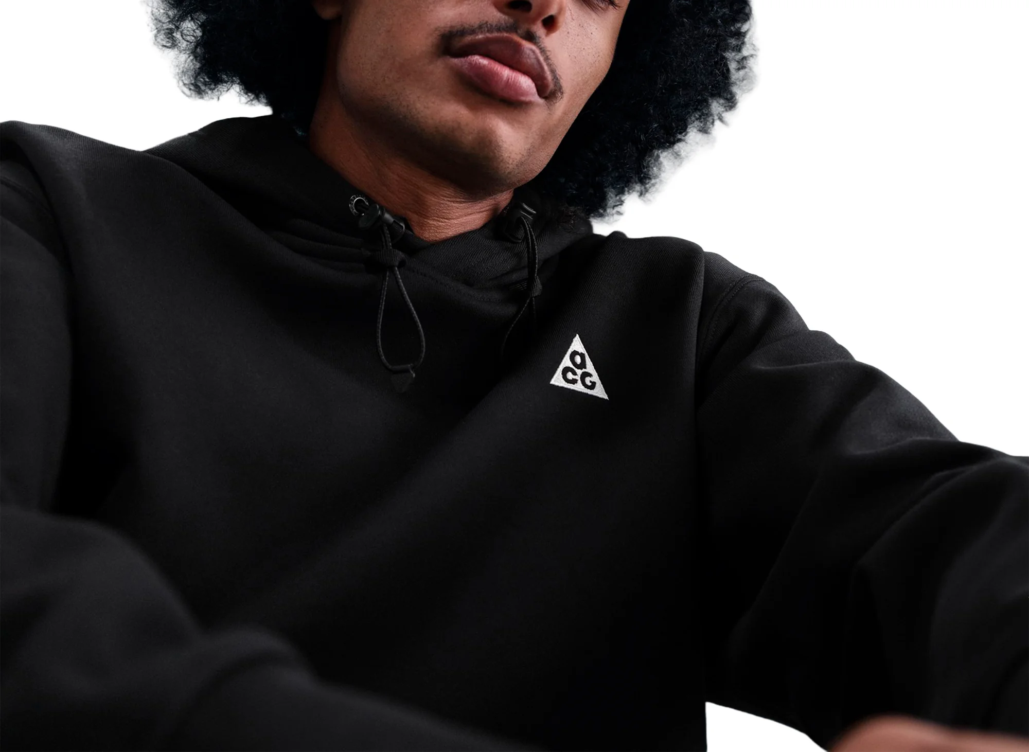 Nike ACG "Tuff Fleece" Pullover Hoodie in Black - Image 6