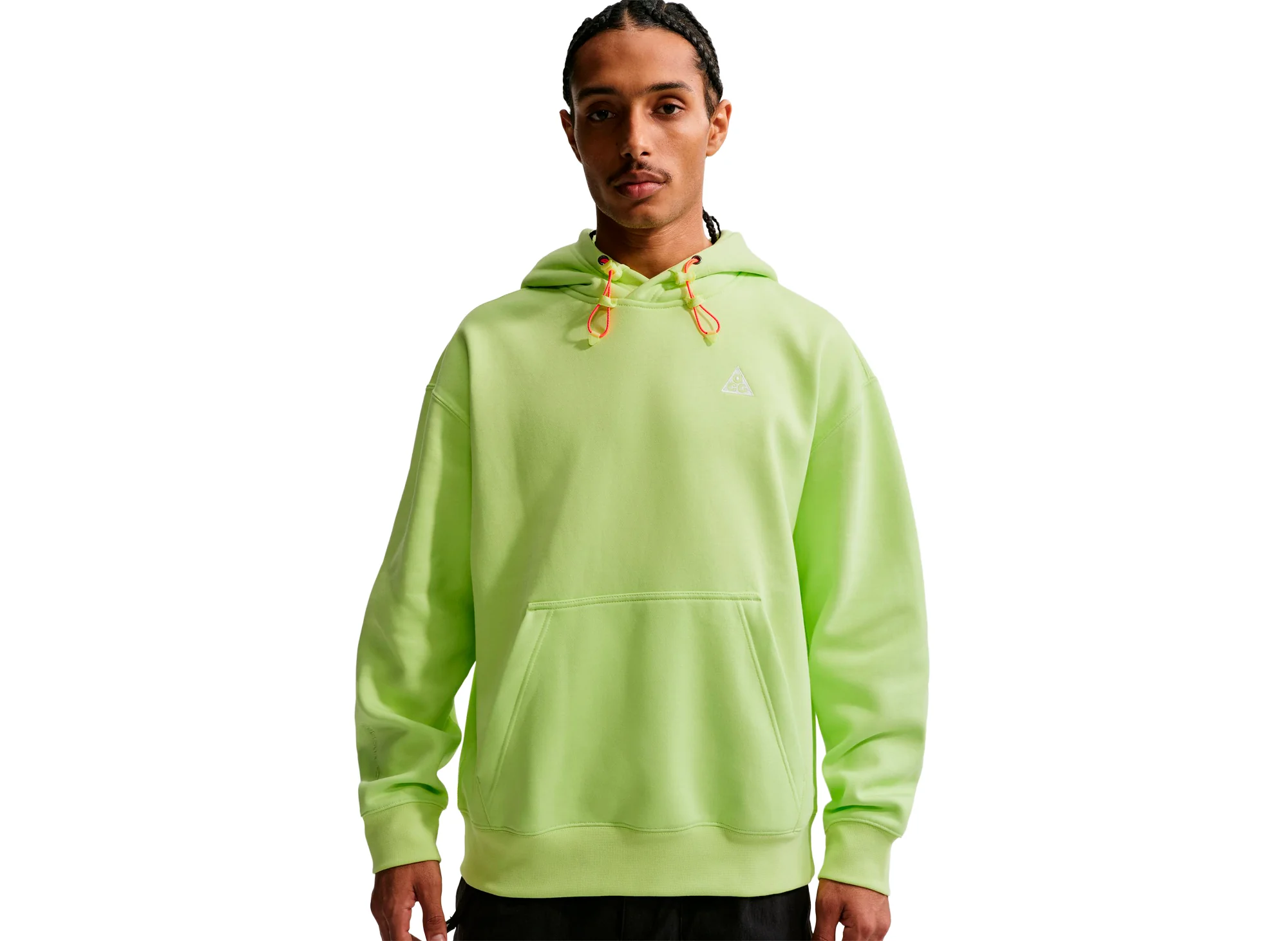 Nike ACG "Tuff Fleece" Pullover Hoodie in Light Lemon Twist - Image 3