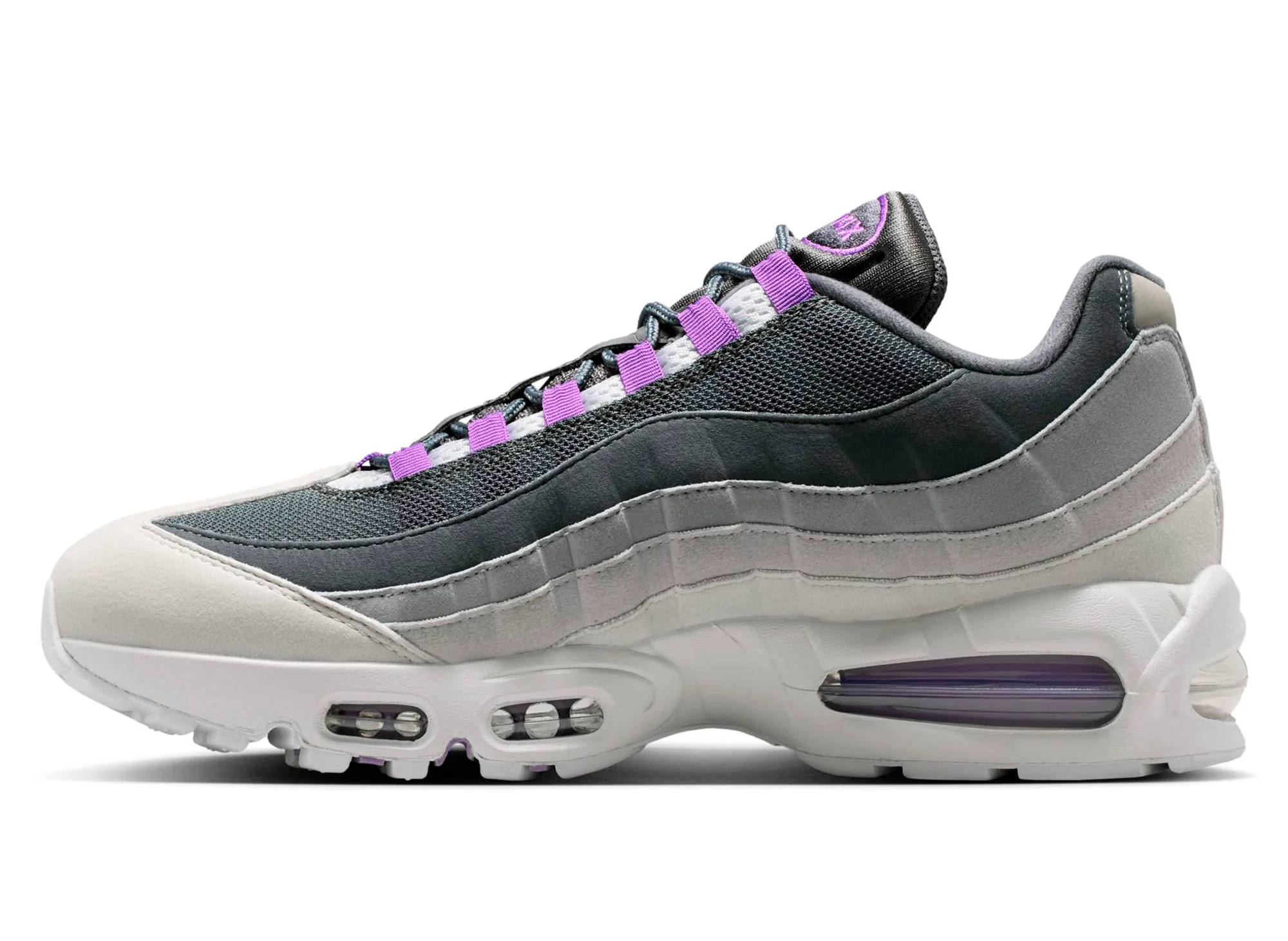 Nike Air Max 95 Big Bubble OG in "Photon Dust / Bright Violet" - Image 3