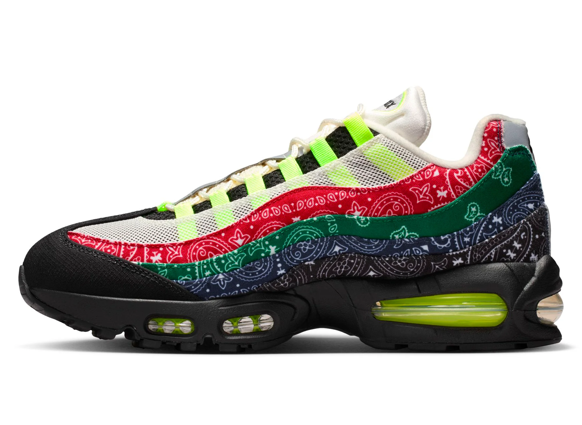 Nike Air Max 95 Big Bubble SP in Sail / Volt - Image 3