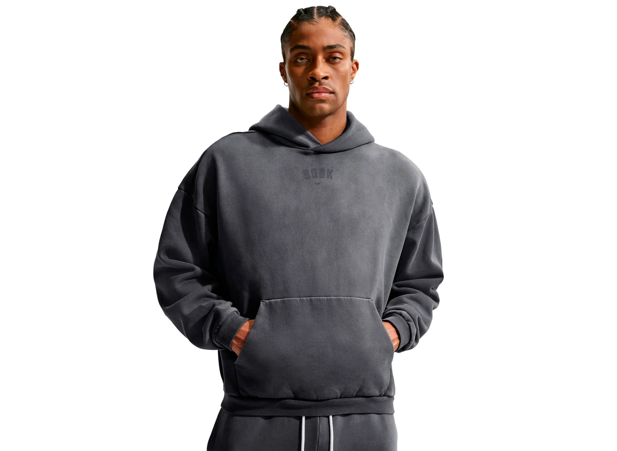 Nike Book Standard Issue Therma-FIT Brushed Pullover Hoodie in Black - Image 3