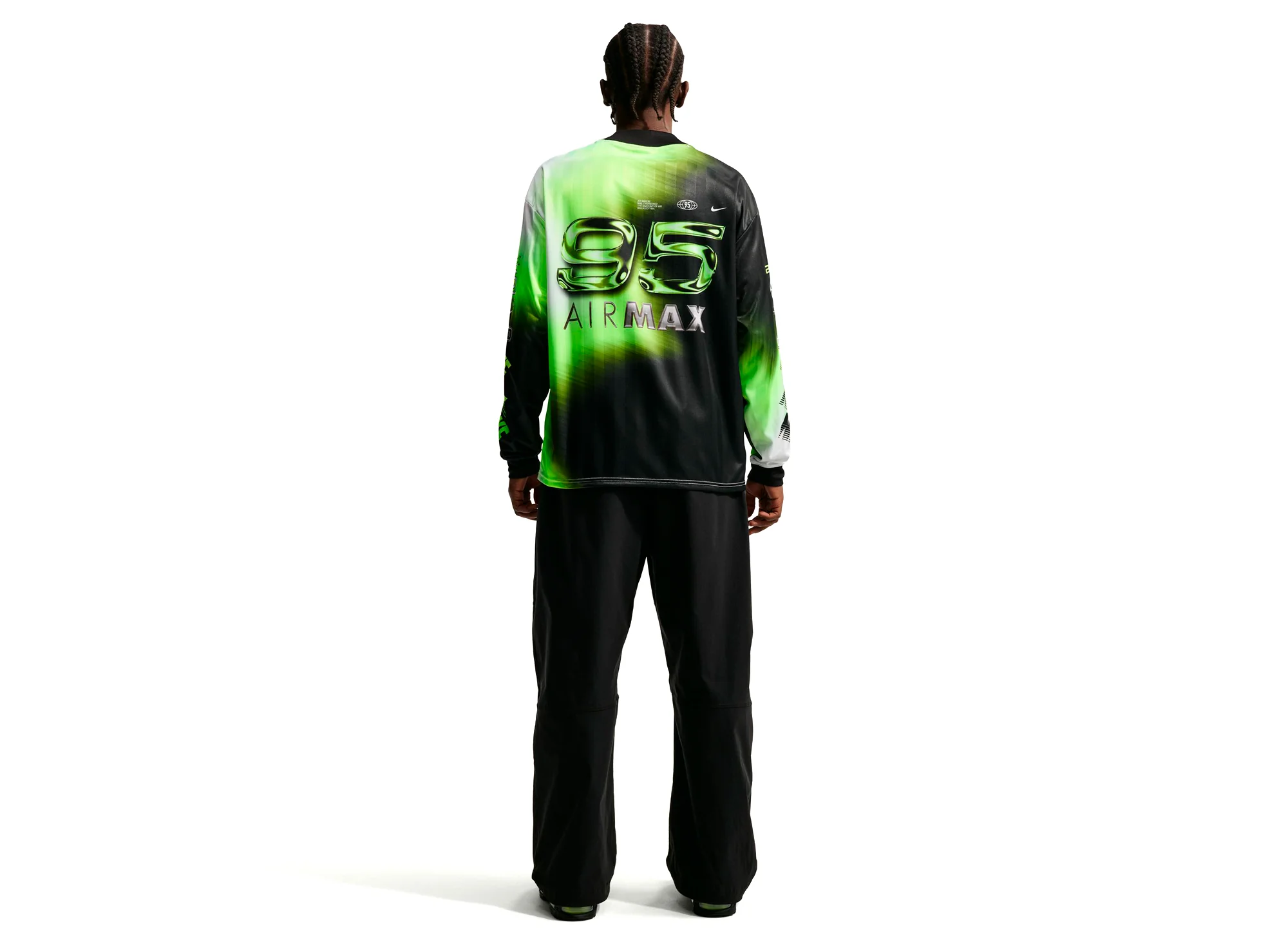 Nike Culture of Football Long-Sleeve Soccer Jersey in 'Volt / Black' - Image 2