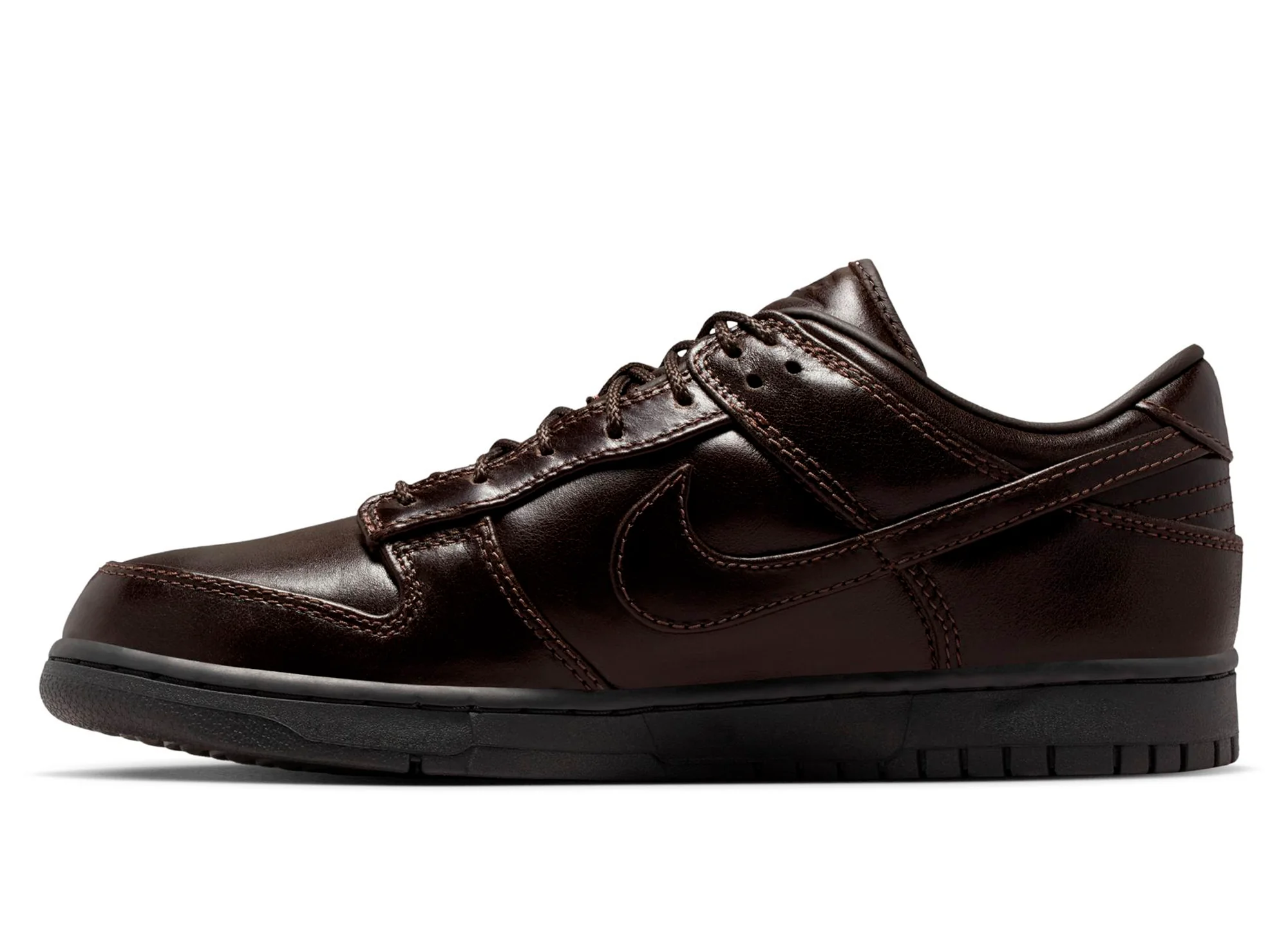 Nike Dunk Low Retro Premium QS in Classic Brown - Image 3