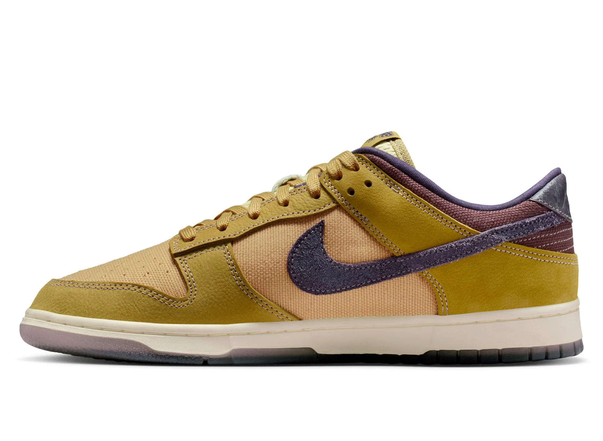Nike Dunk Low Retro SE in Buff Gold / Dark Raisin - Image 3