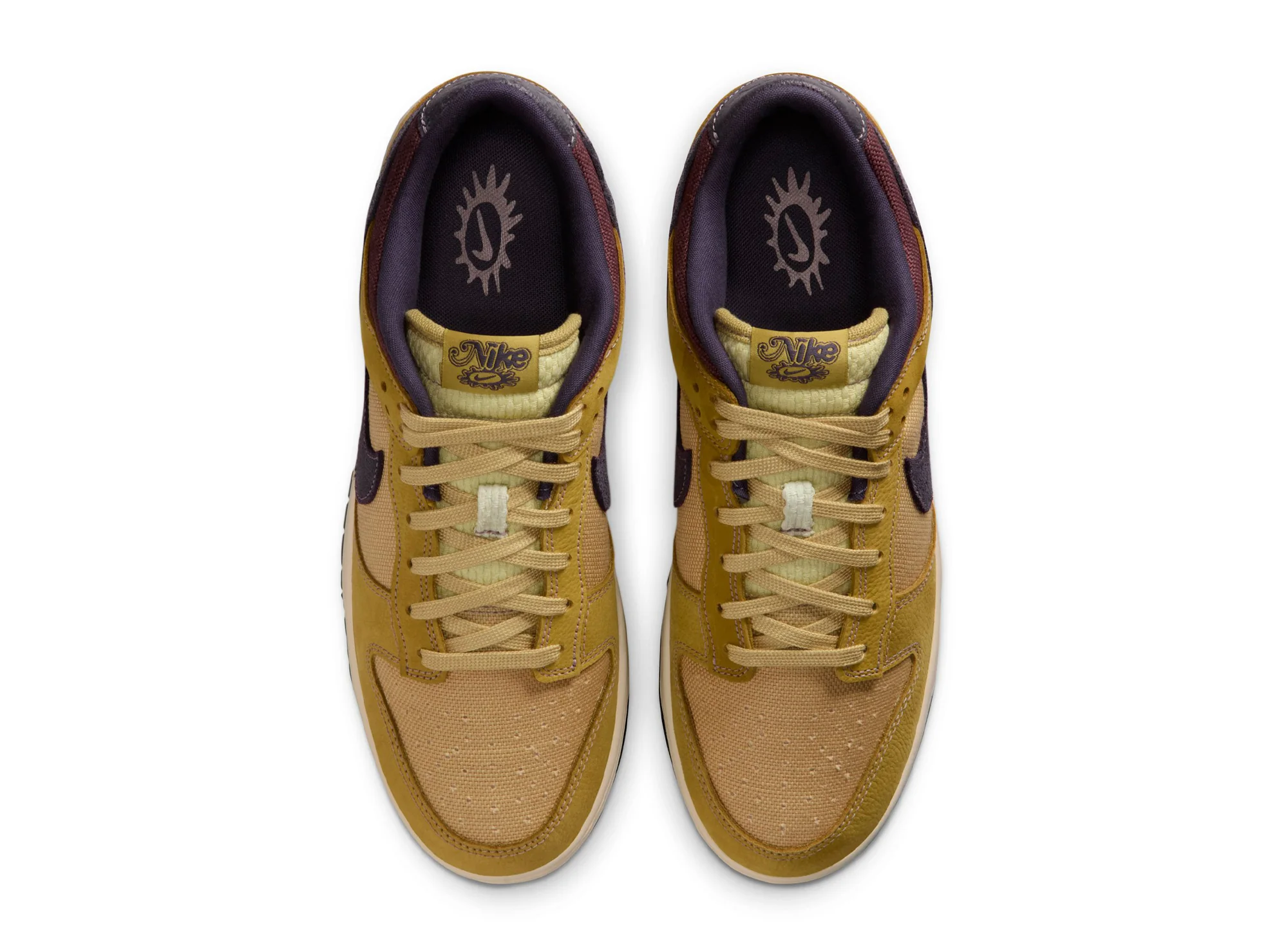 Nike Dunk Low Retro SE in Buff Gold / Dark Raisin - Image 4