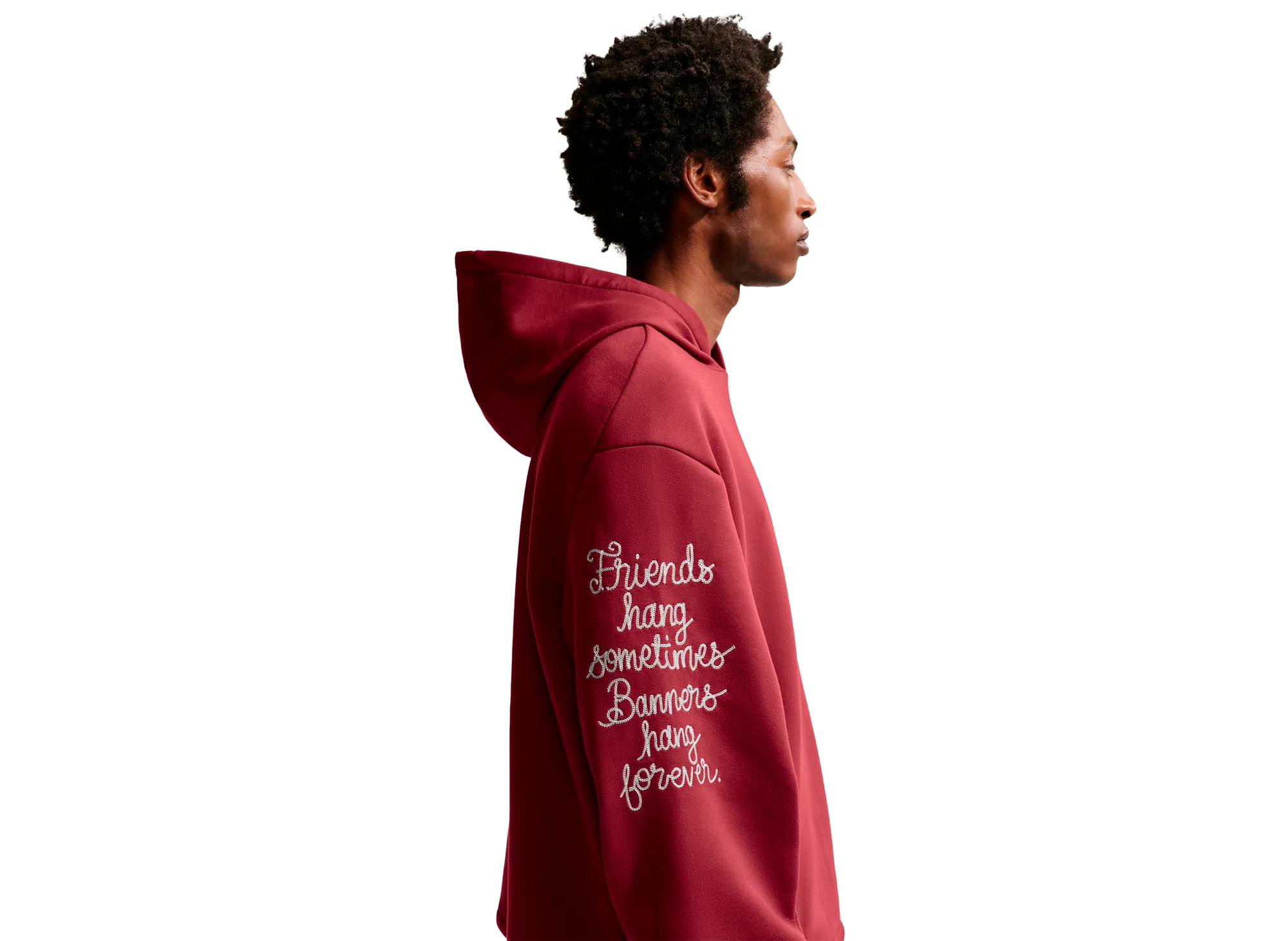 Nike Kobe Dri-FIT Fleece Pullover Basketball Hoodie in Team Red - Image 5