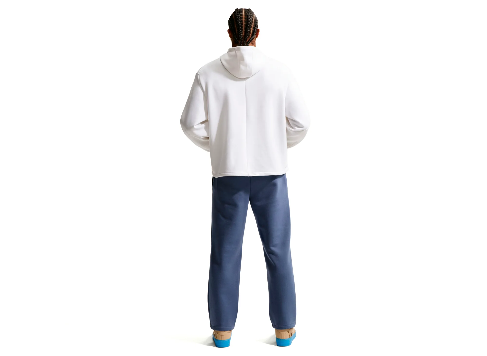 Nike Kobe Dri-FIT Fleece Pullover Hoodie in White / Black - Image 2