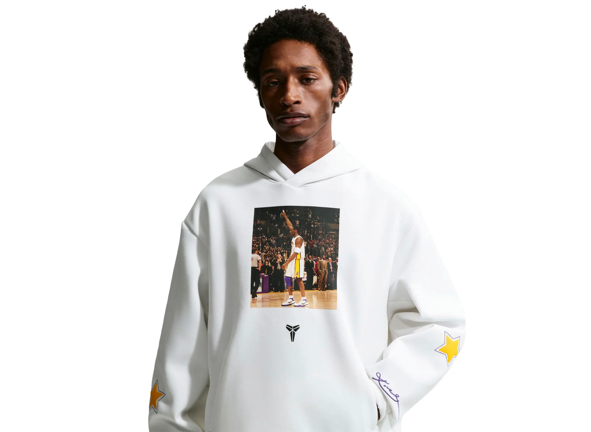 Nike Kobe Dri-FIT Fleece Pullover Hoodie in White - Image 3
