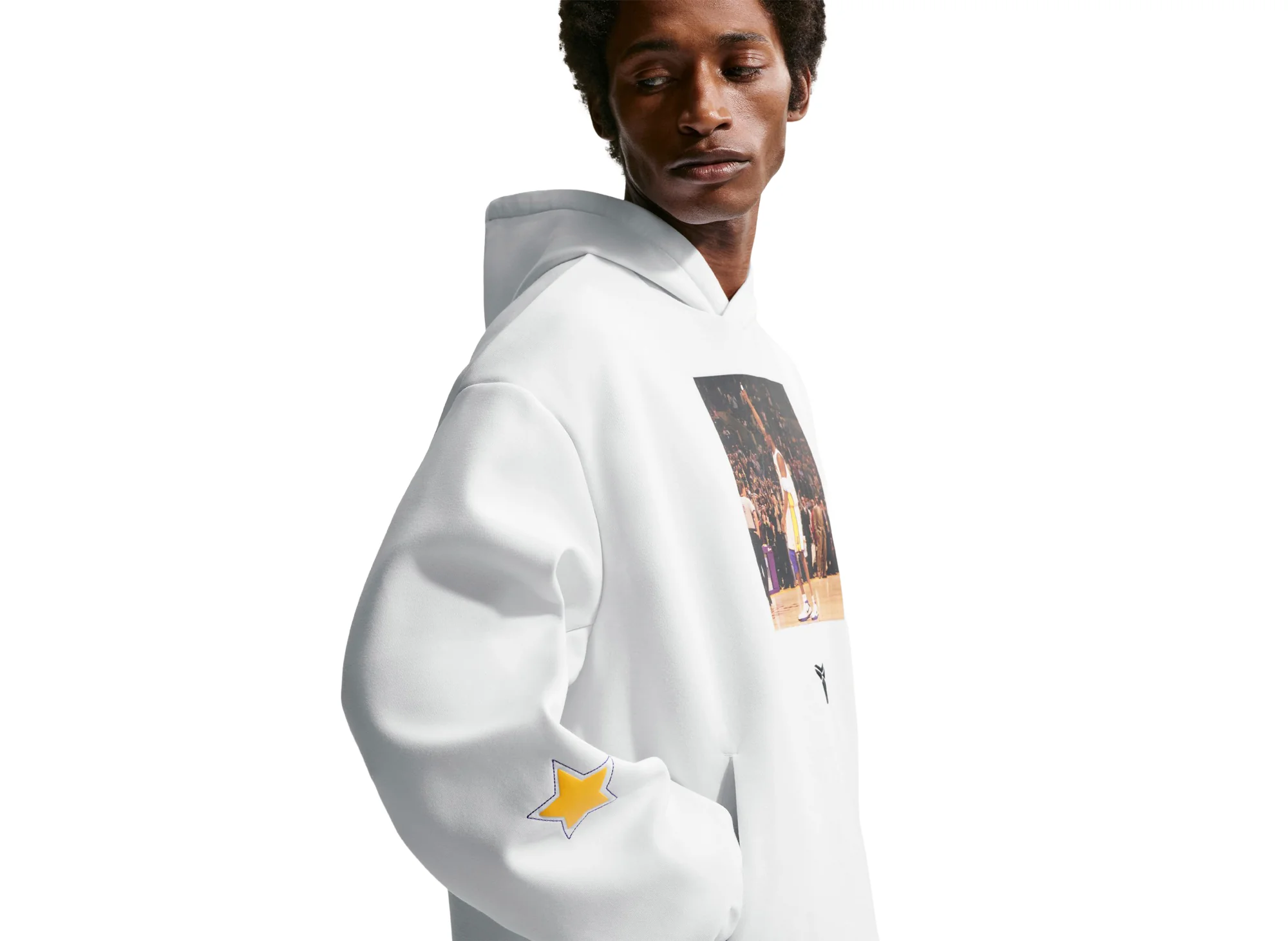 Nike Kobe Dri-FIT Fleece Pullover Hoodie in White - Image 5